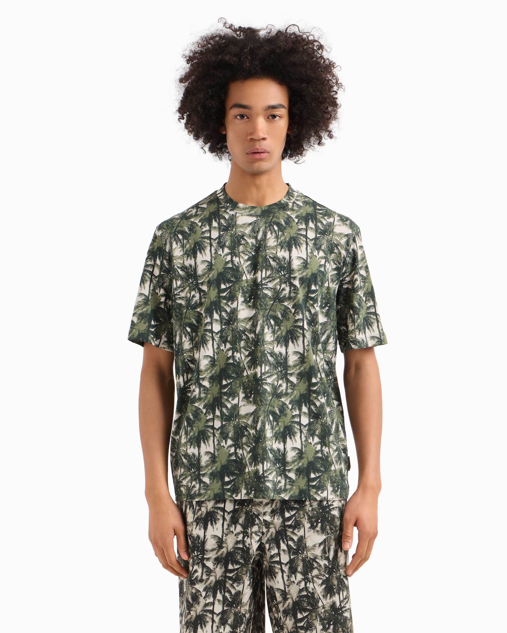 Armani Exchange ανδρικό πουκάμισο με floral print - XM001245AF10356 Κυπαρισσί