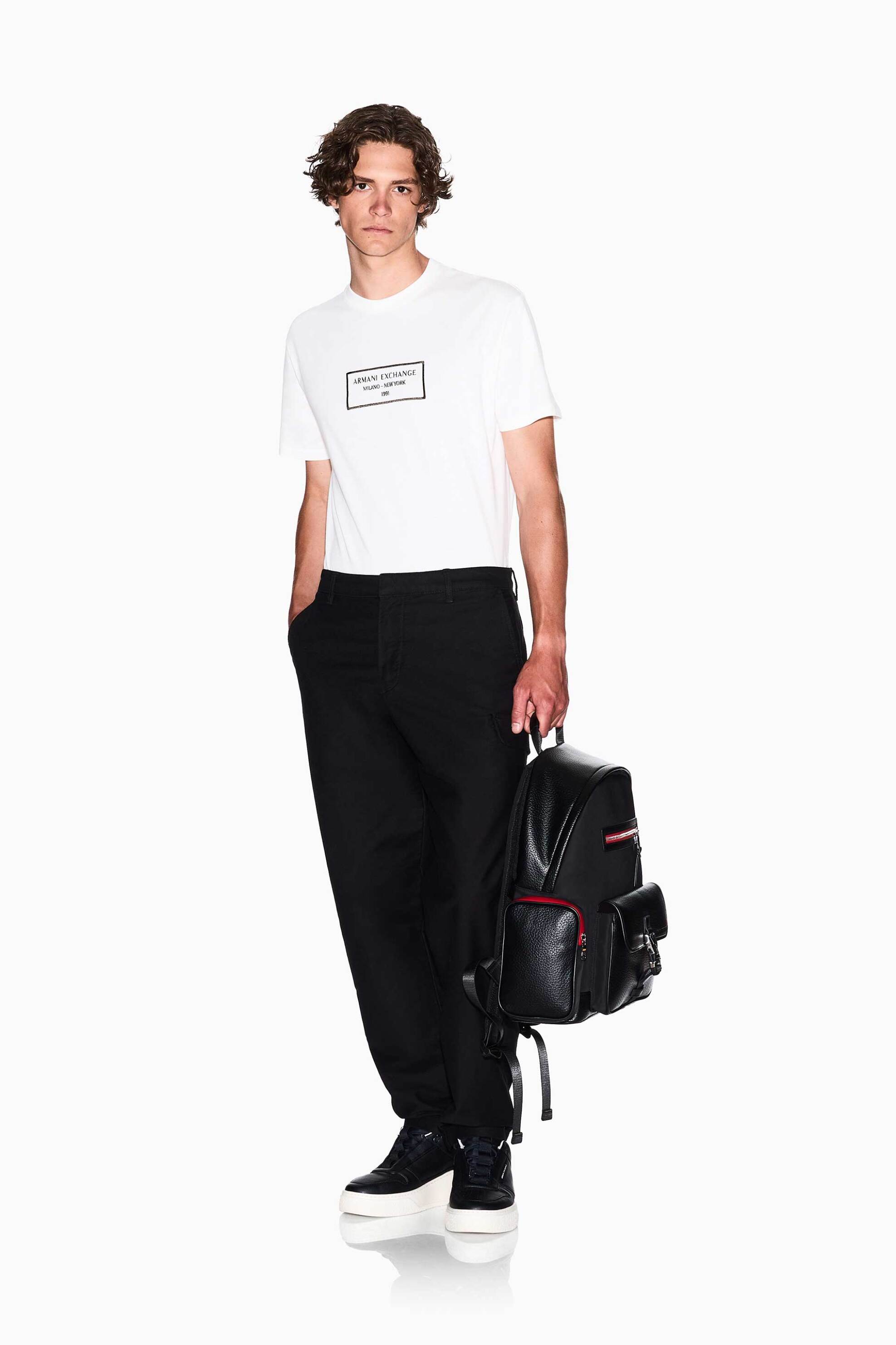 Armani Exchange ανδρικό παντελόνι cargo μονόχρωμο - XM001313AF14862 Μαύρο