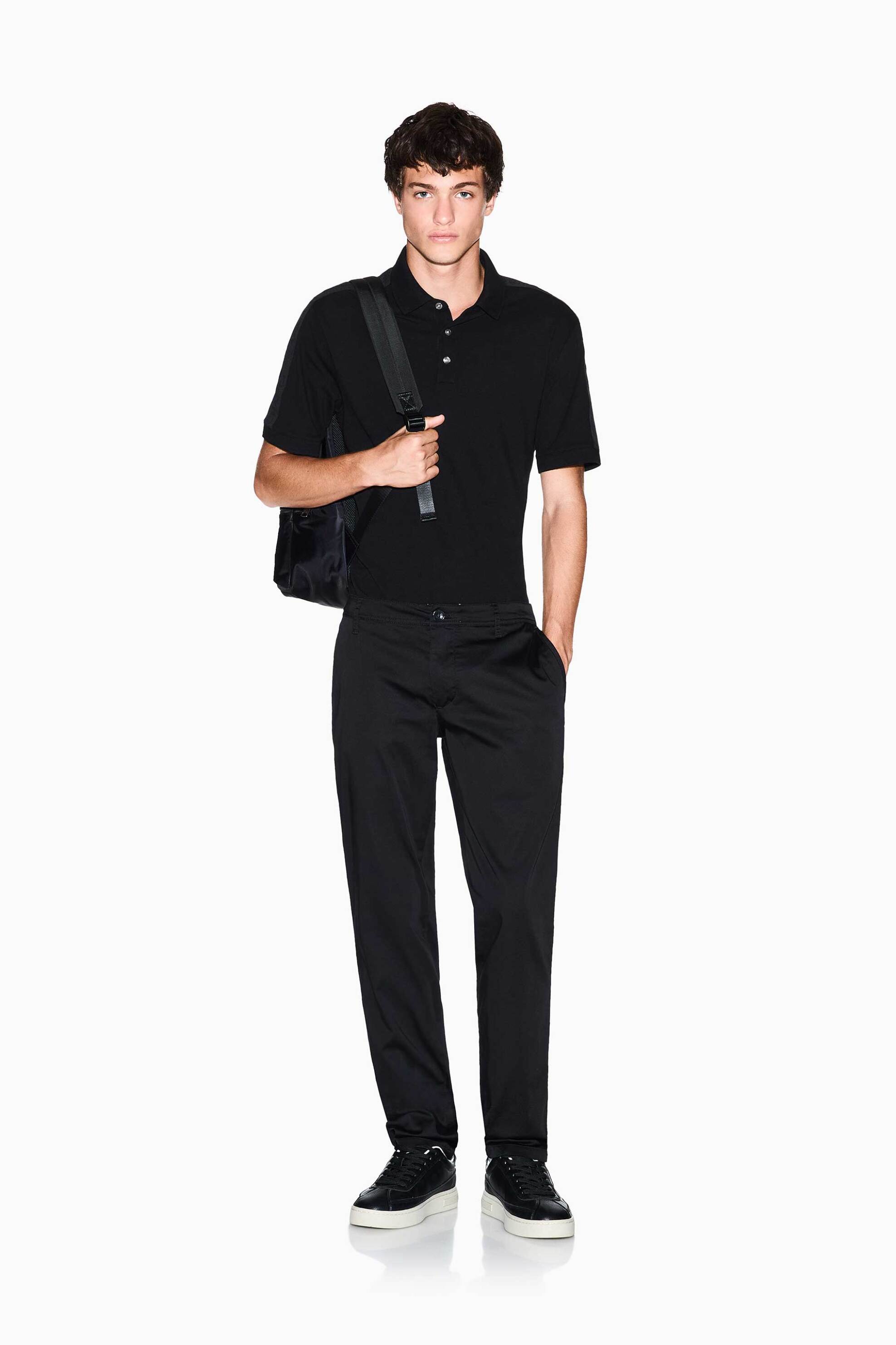 Armani Exchange ανδρικό παντελόνι chino Regular Fit - XM001162AF13236 Μαύρο