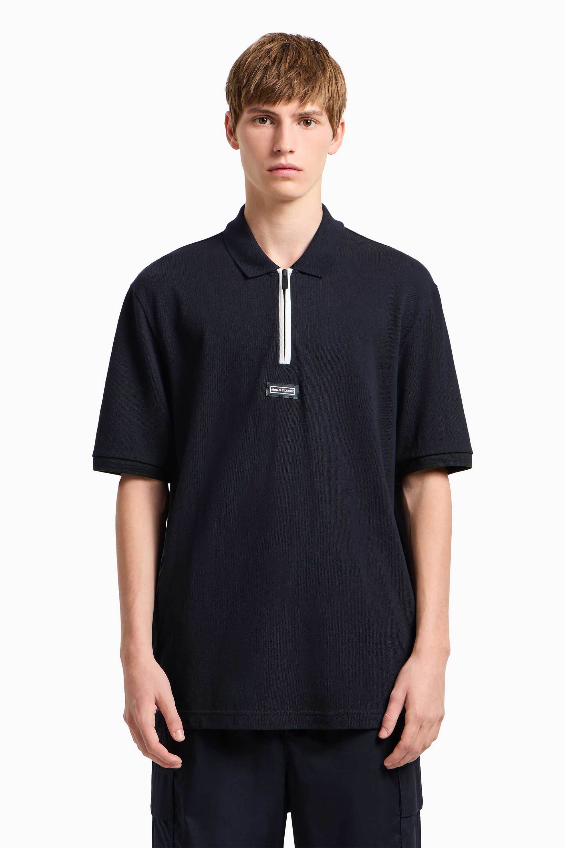 Armani Exchange ανδρική πόλο μπλούζα - XM000221AF10366 Σκούρο Μπλε