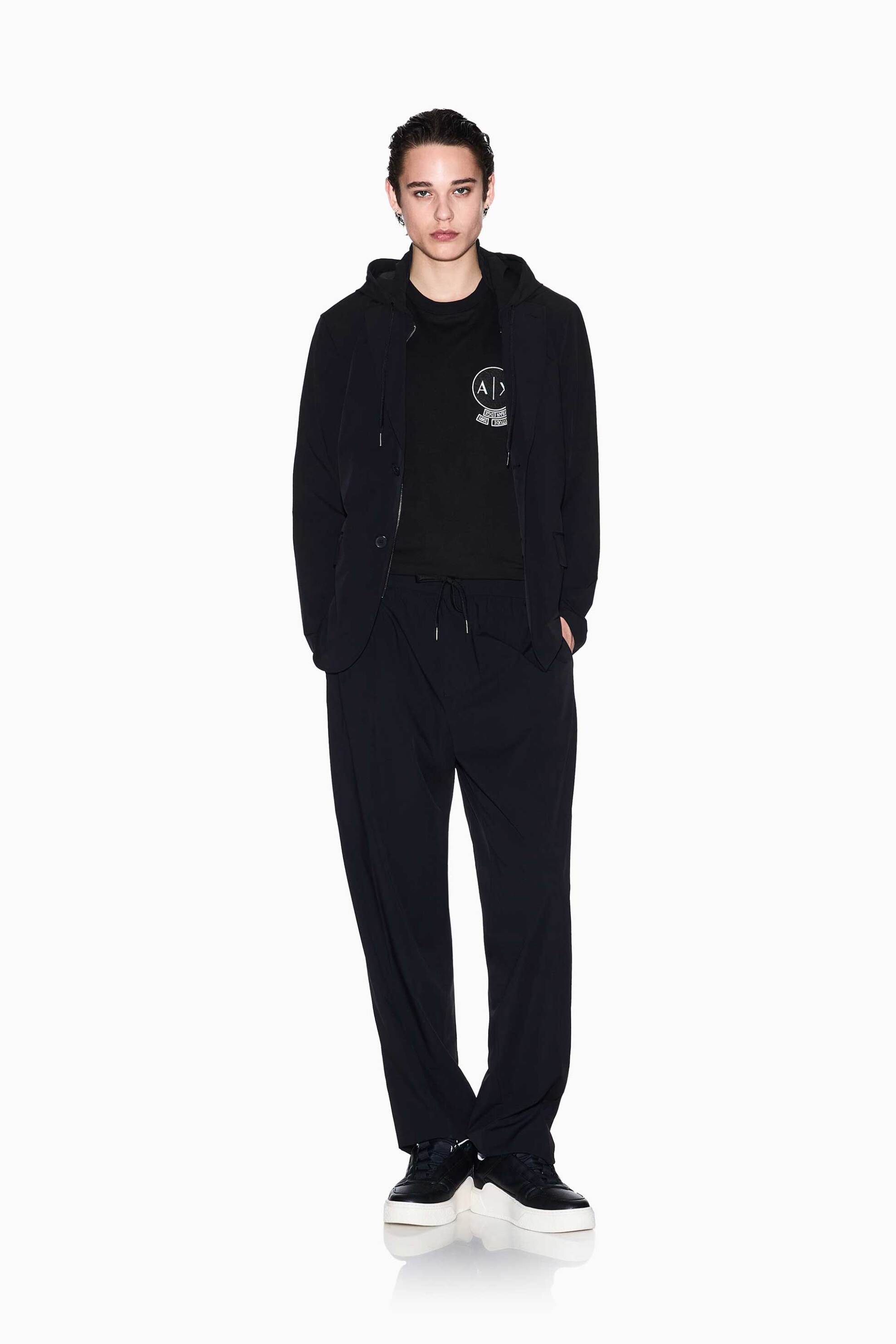 Armani Exchange ανδρικό παντελόνι με ελαστική μέση - XM000411AF10357 Μαύρο