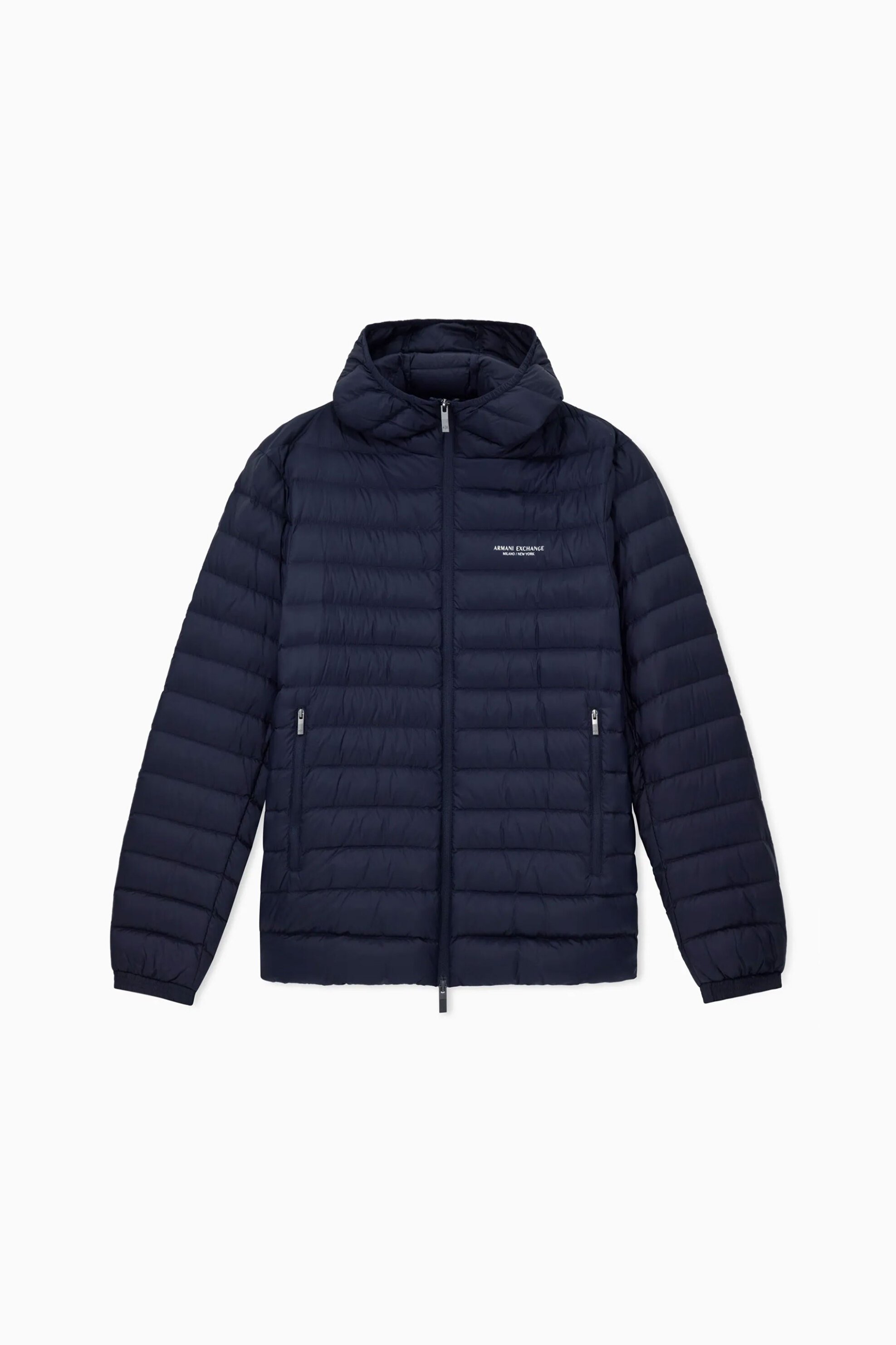 Armani Exchange ανδρικό μπουφάν με καπιτονέ σχέδιο και κουκούλα Regular Fit - XM001577AF16927 Σκούρο Μπλε