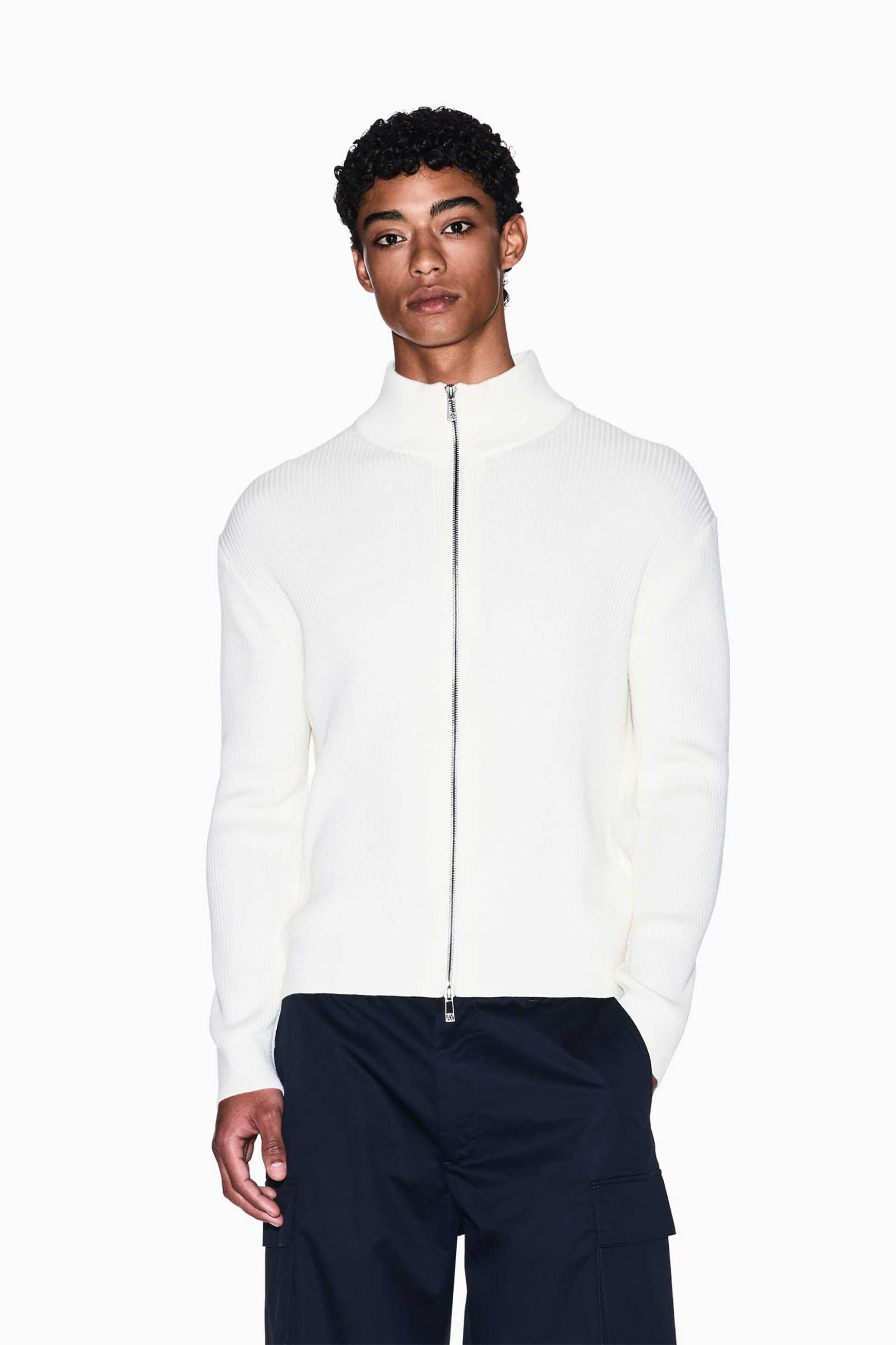 Armani Exchange ανδρική ζακέτα μονόχρωμη - XM000912AF10348 Λευκό