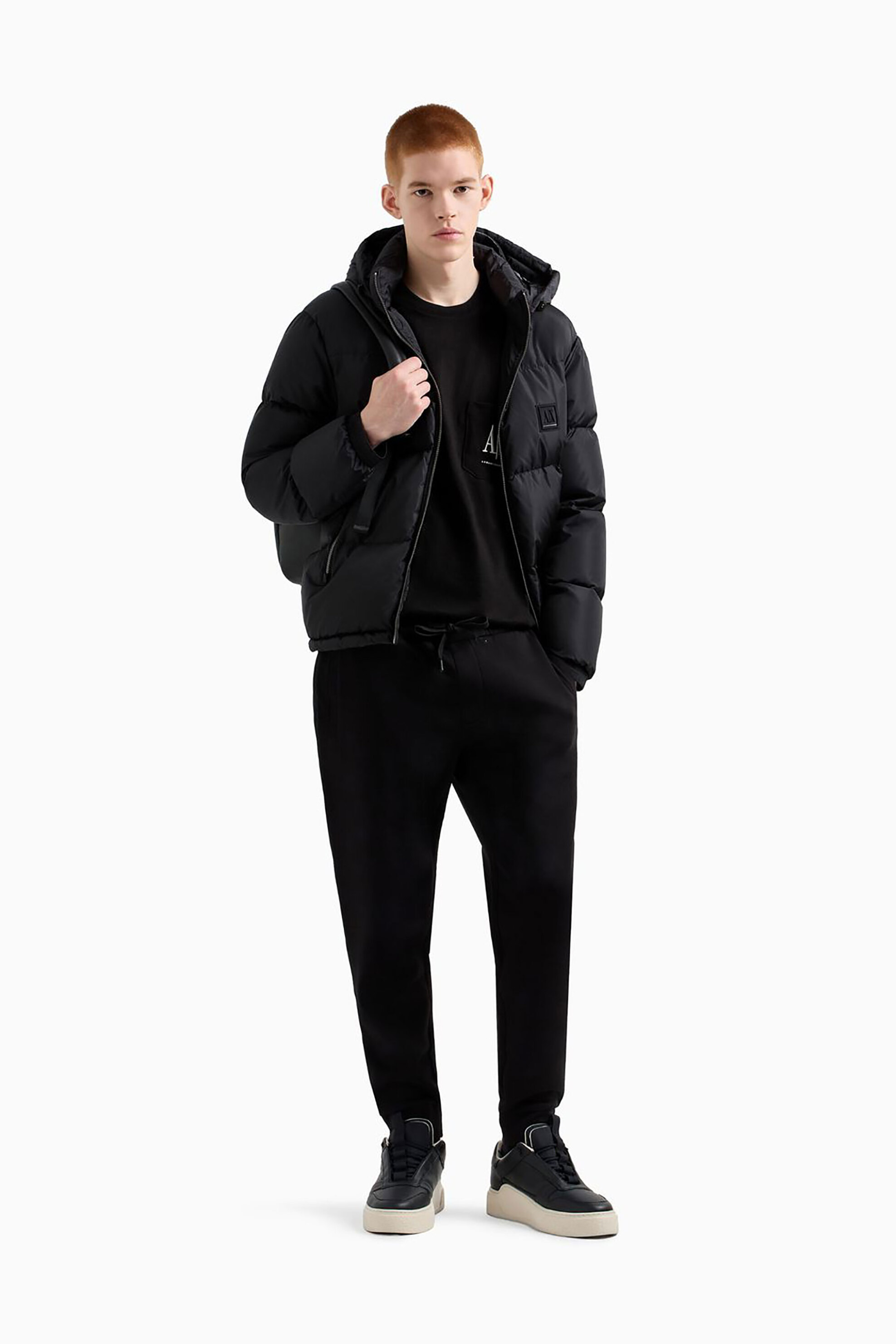 ARMANI EXCHANGE Armani Exchange ανδρικό παντελόνι φόρμας με ελαστική μέση - XM000373AF10818 Μαύρο