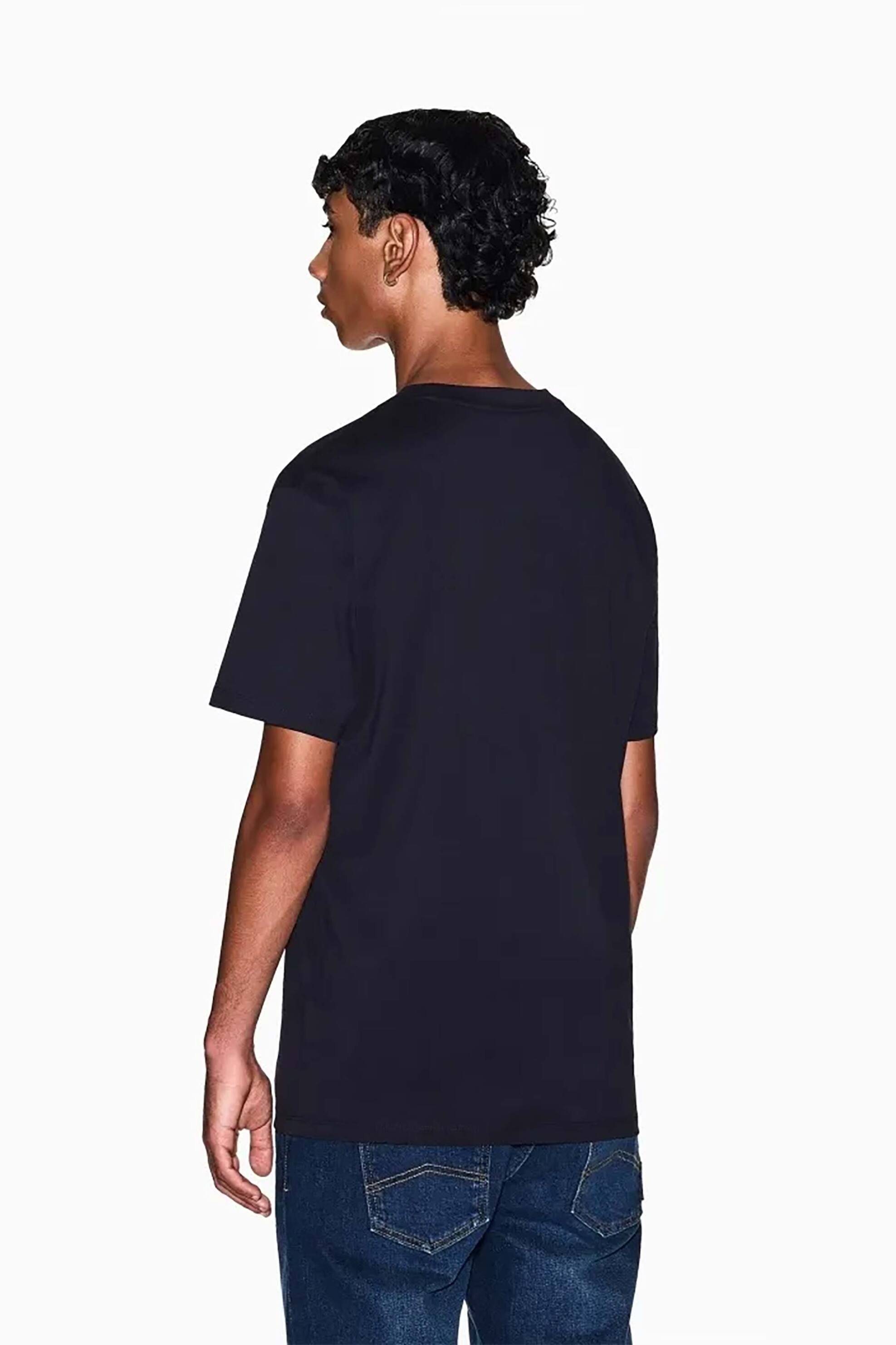 Armani Exchange Ανδρικό T-Shirt με Λογότυπο Regular Fit - Xm001280Af10361 Σκούρο Μπλε