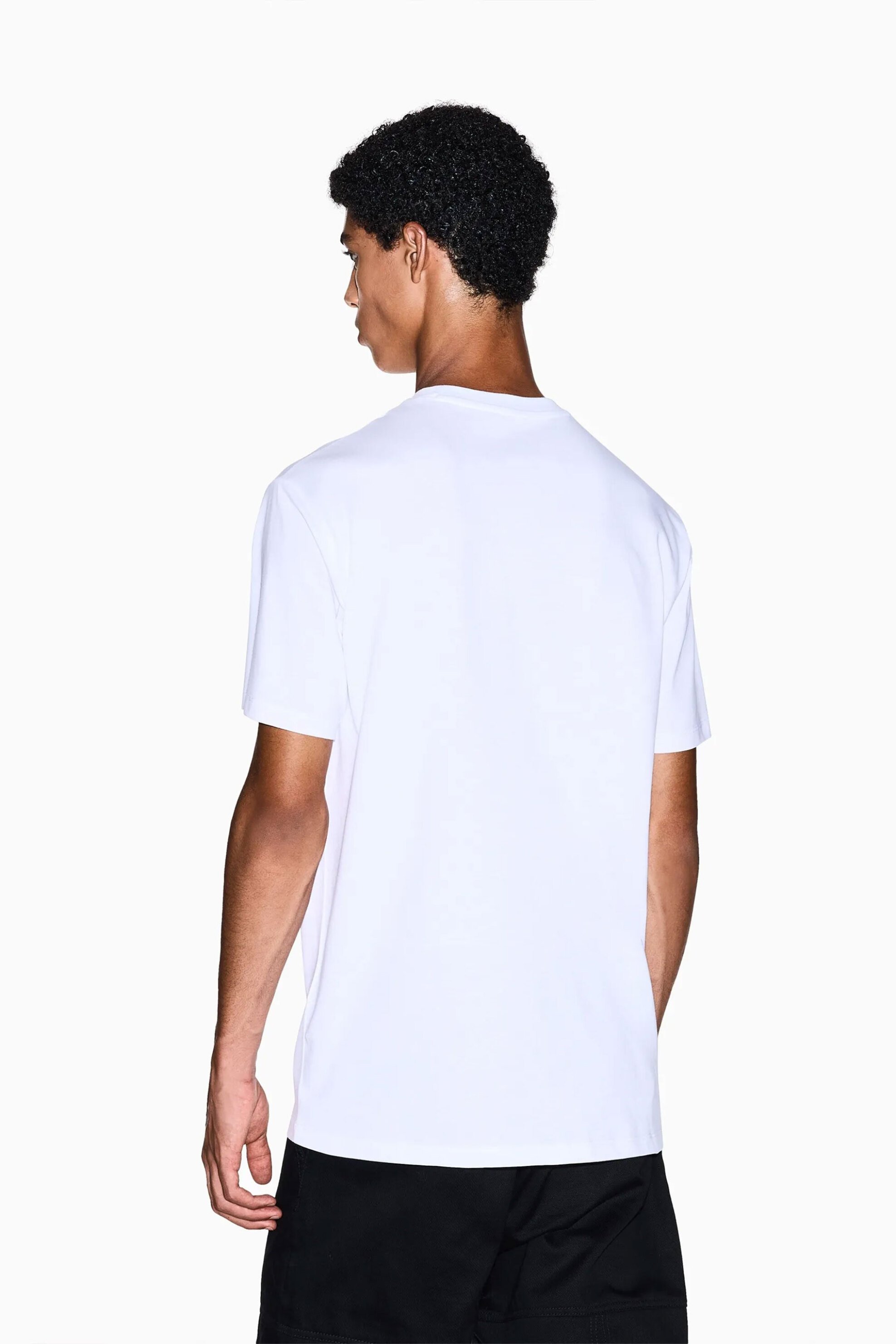 Armani Exchange Ανδρικό T-Shirt με Λογότυπο Regular Fit - Xm001281Af10361 Λευκό
