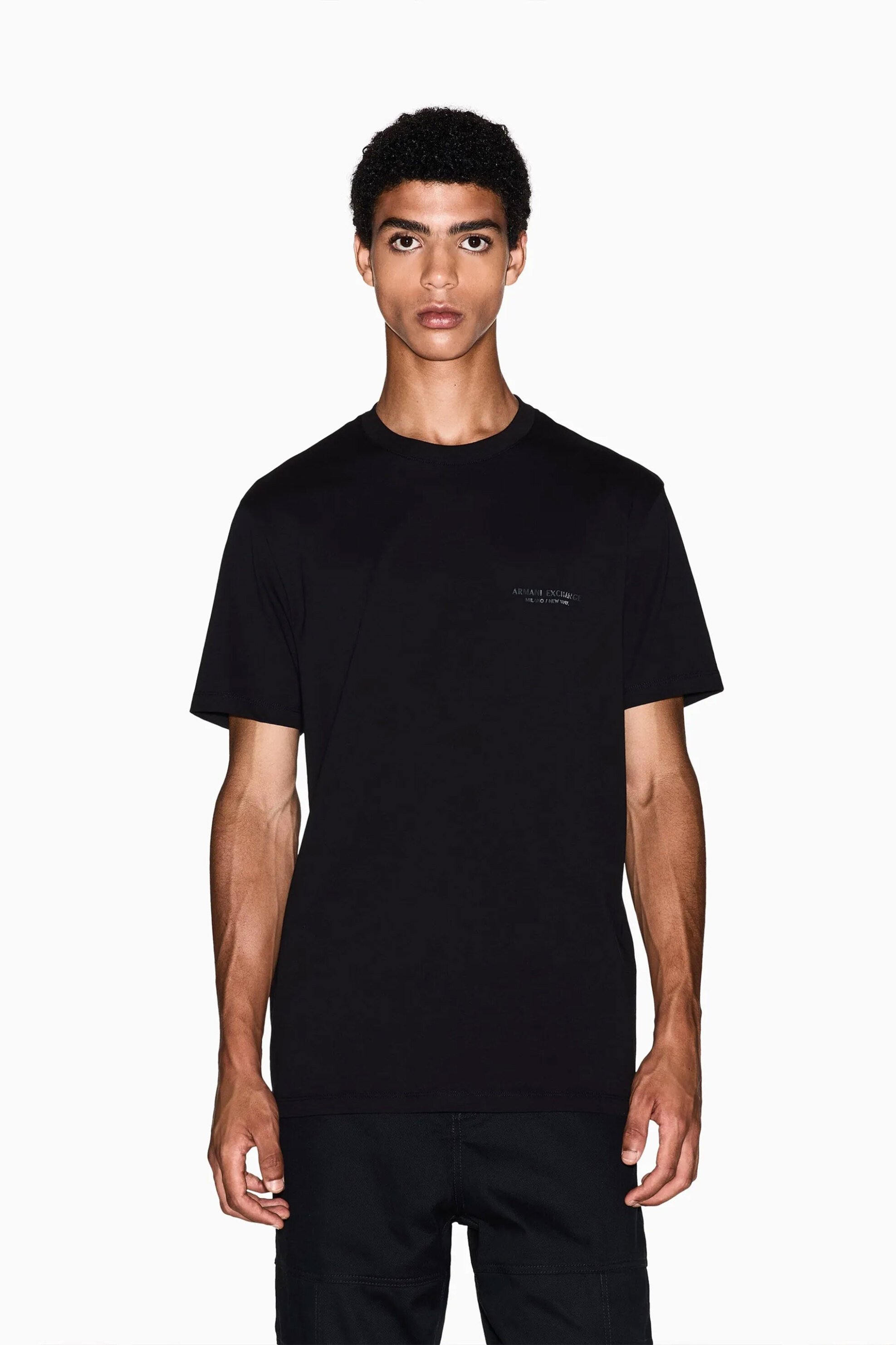Armani Exchange ανδρικό T-shirt με λογότυπο - XM001281AF10361 Μαύρο
