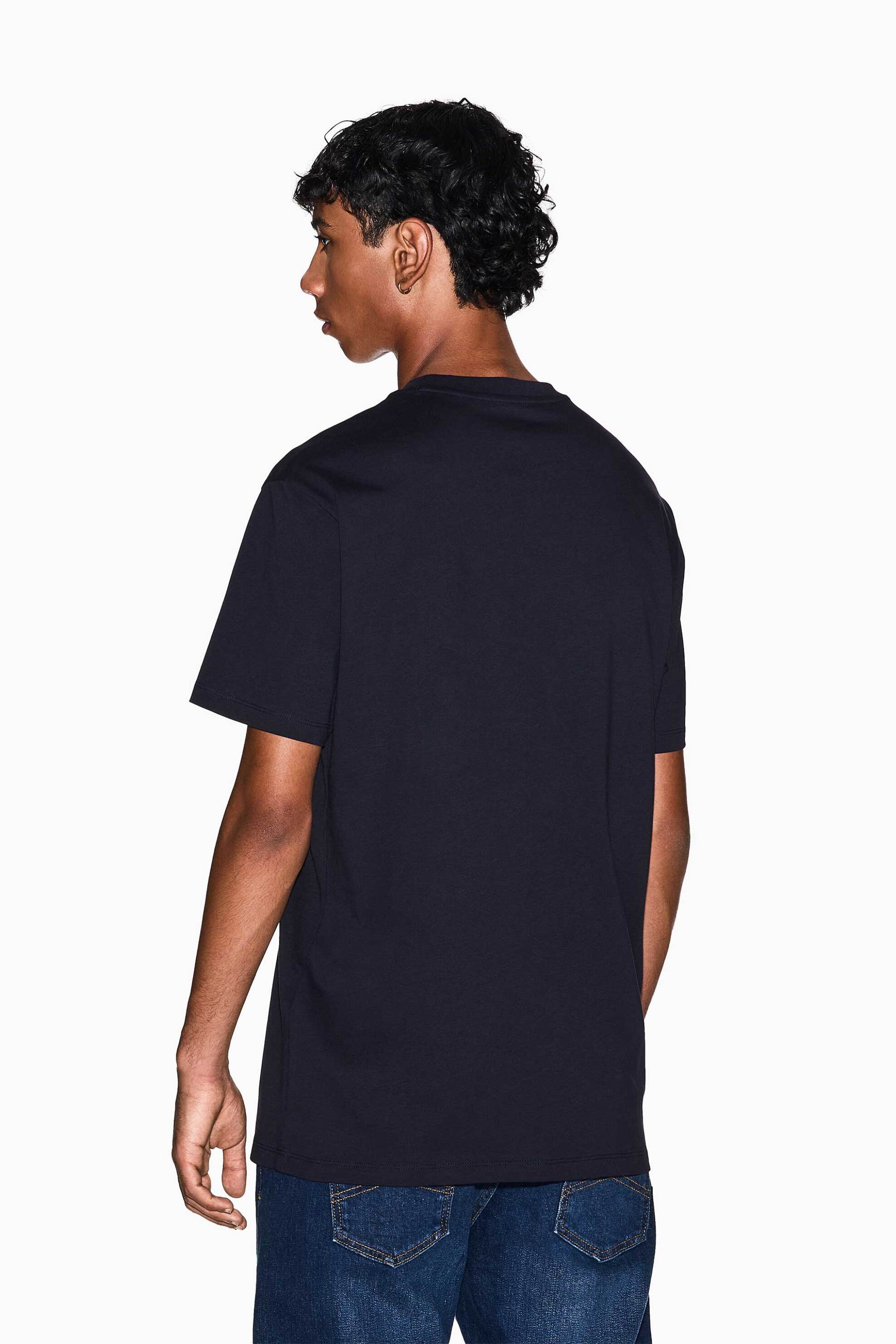 Armani Exchange Ανδρικό T-Shirt με Λογότυπο Regular Fit - Xm001281Af10361 Σκούρο Μπλε