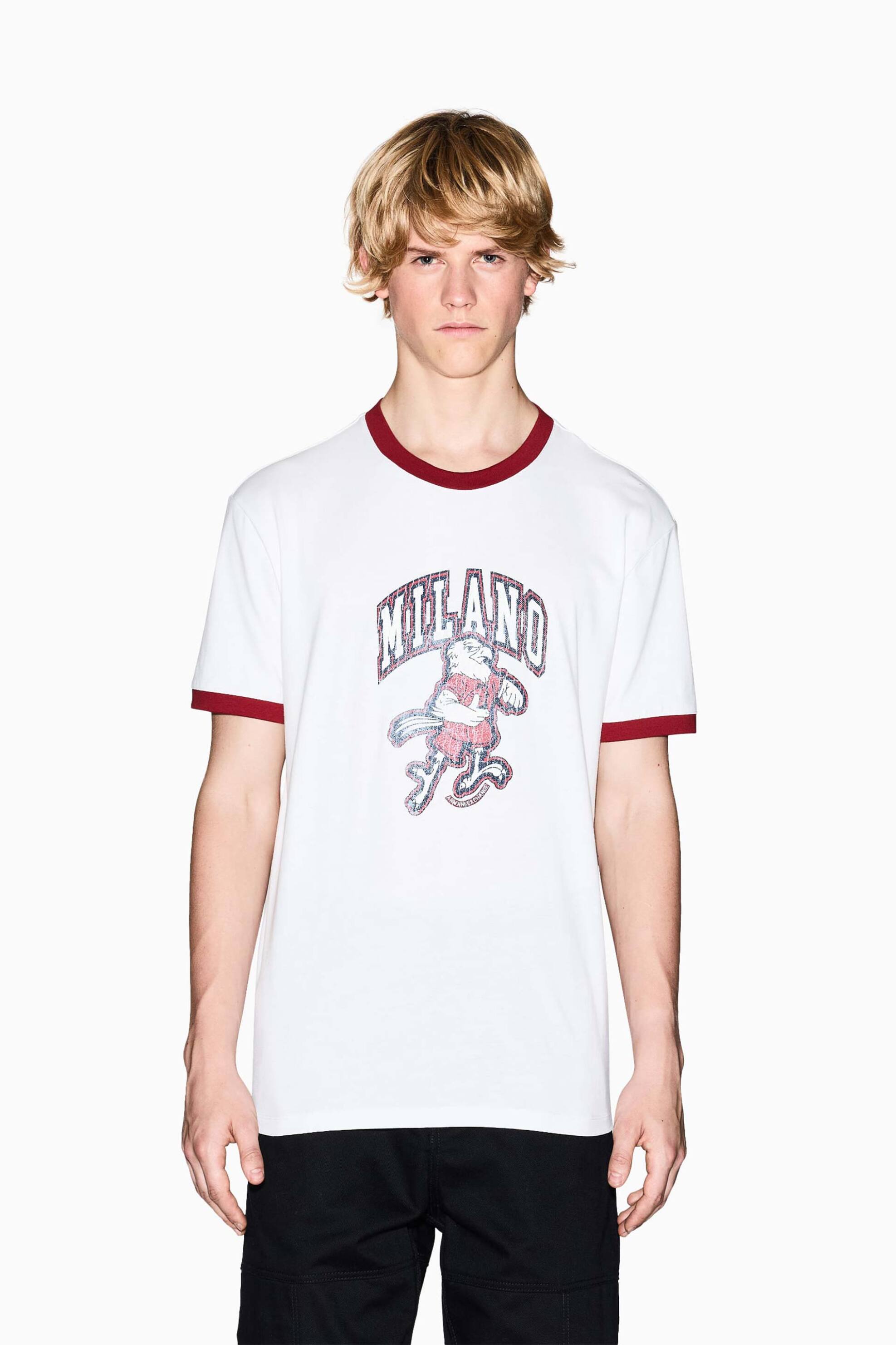 ARMANI EXCHANGE Armani Exchange ανδρικό T-shirt με logo print - XM001903AF10362 Λευκό