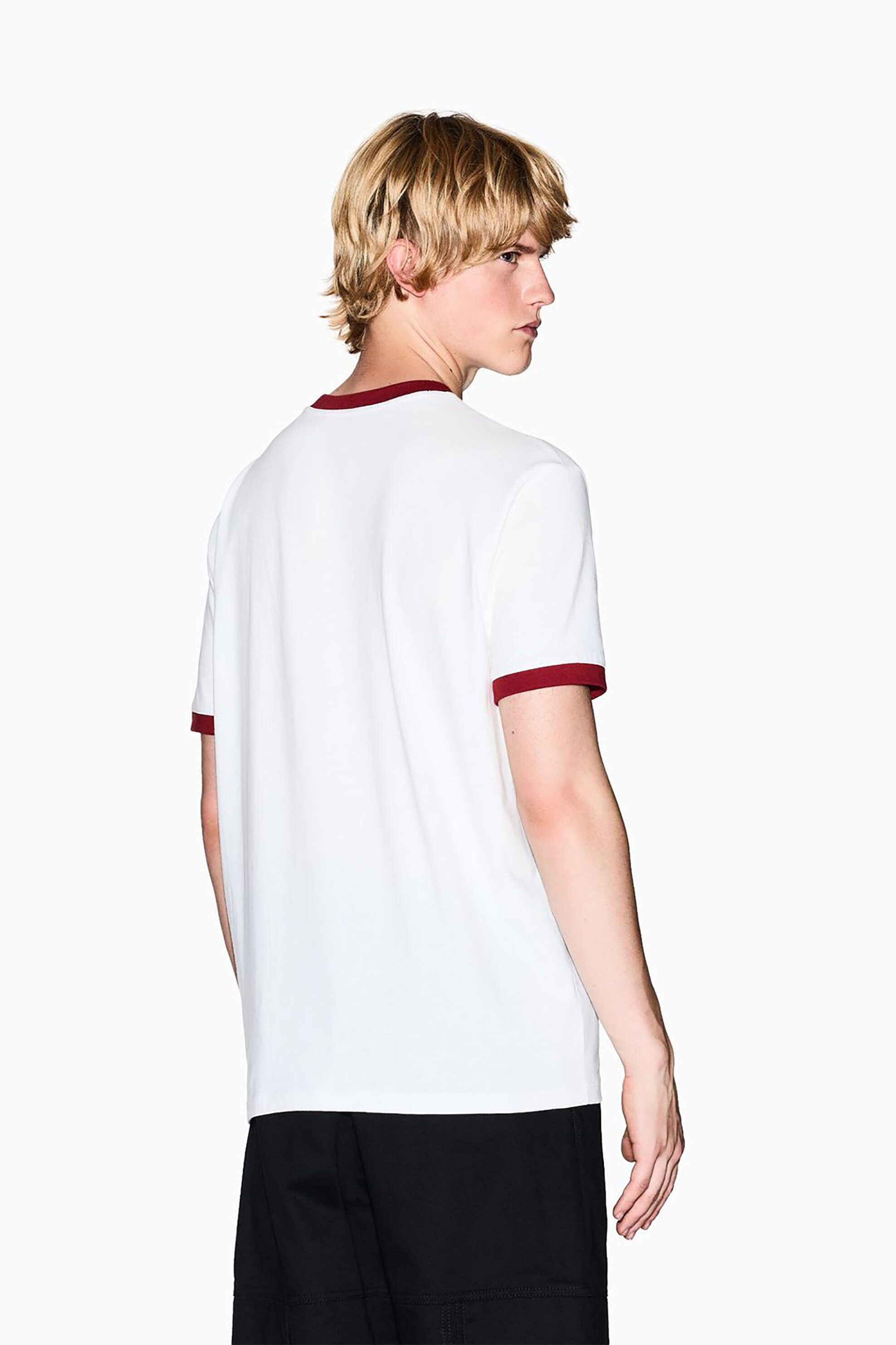 Armani Exchange ανδρικό T-shirt με logo print - XM001903AF10362 Λευκό φωτογραφία