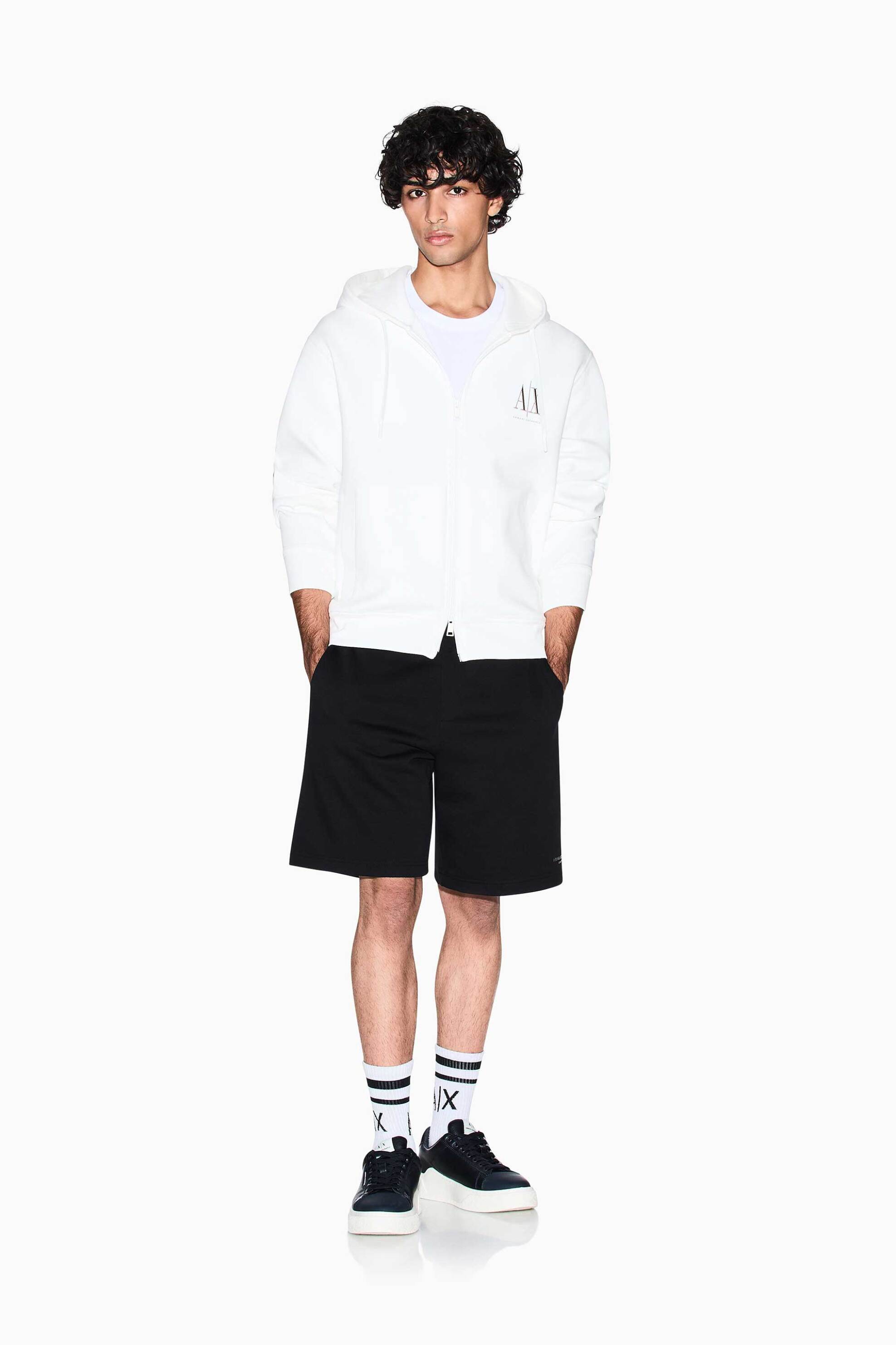 Armani Exchange ανδρική βερμούδα μονόχρωμη - XM001300AF20934 Μαύρο
