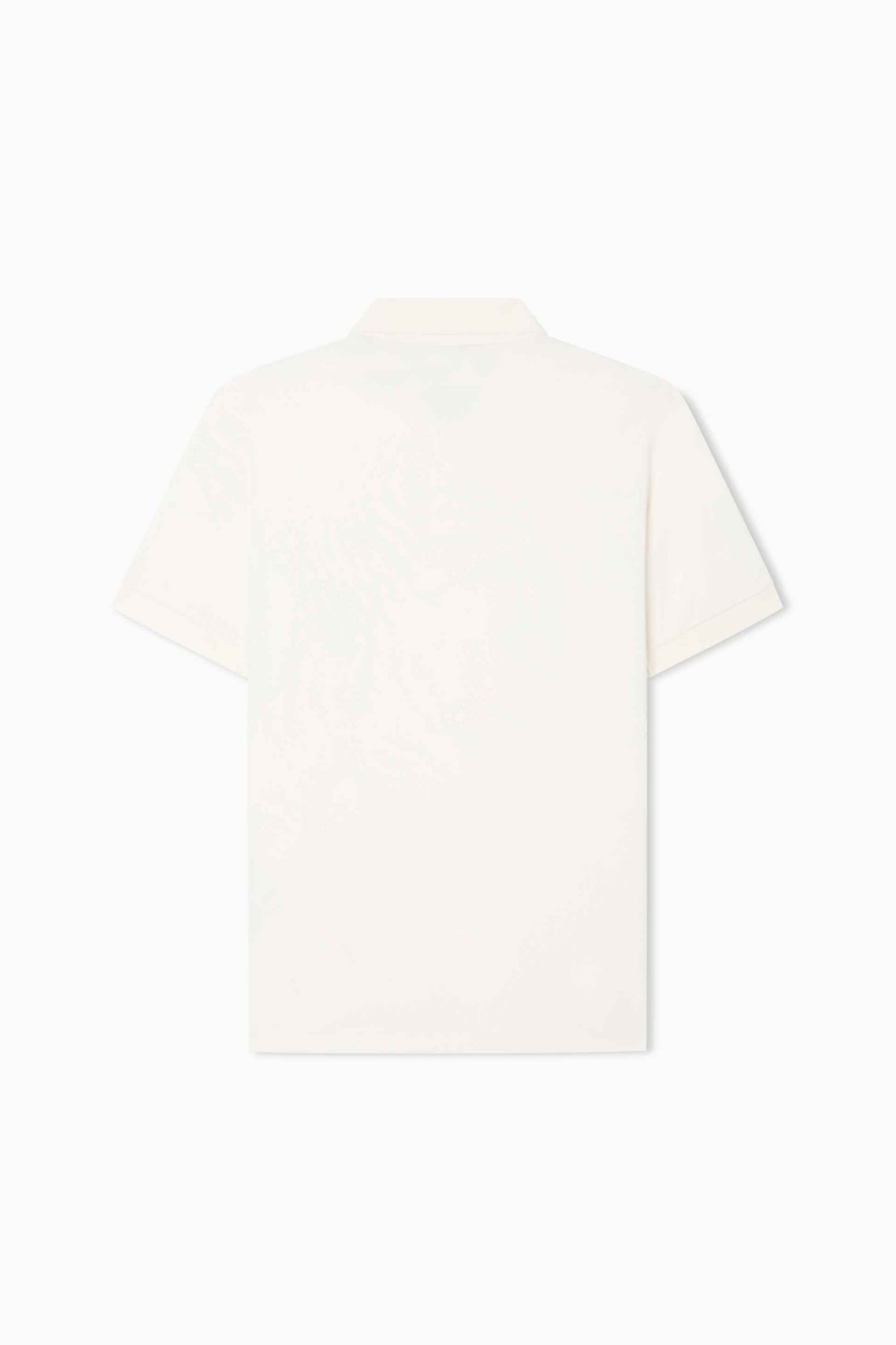 Armani Exchange Ανδρική Κοντομάνικη Μπλούζα Πόλο με Logo Patch Regular Fit - Xm002390Af13026 Κρέμ