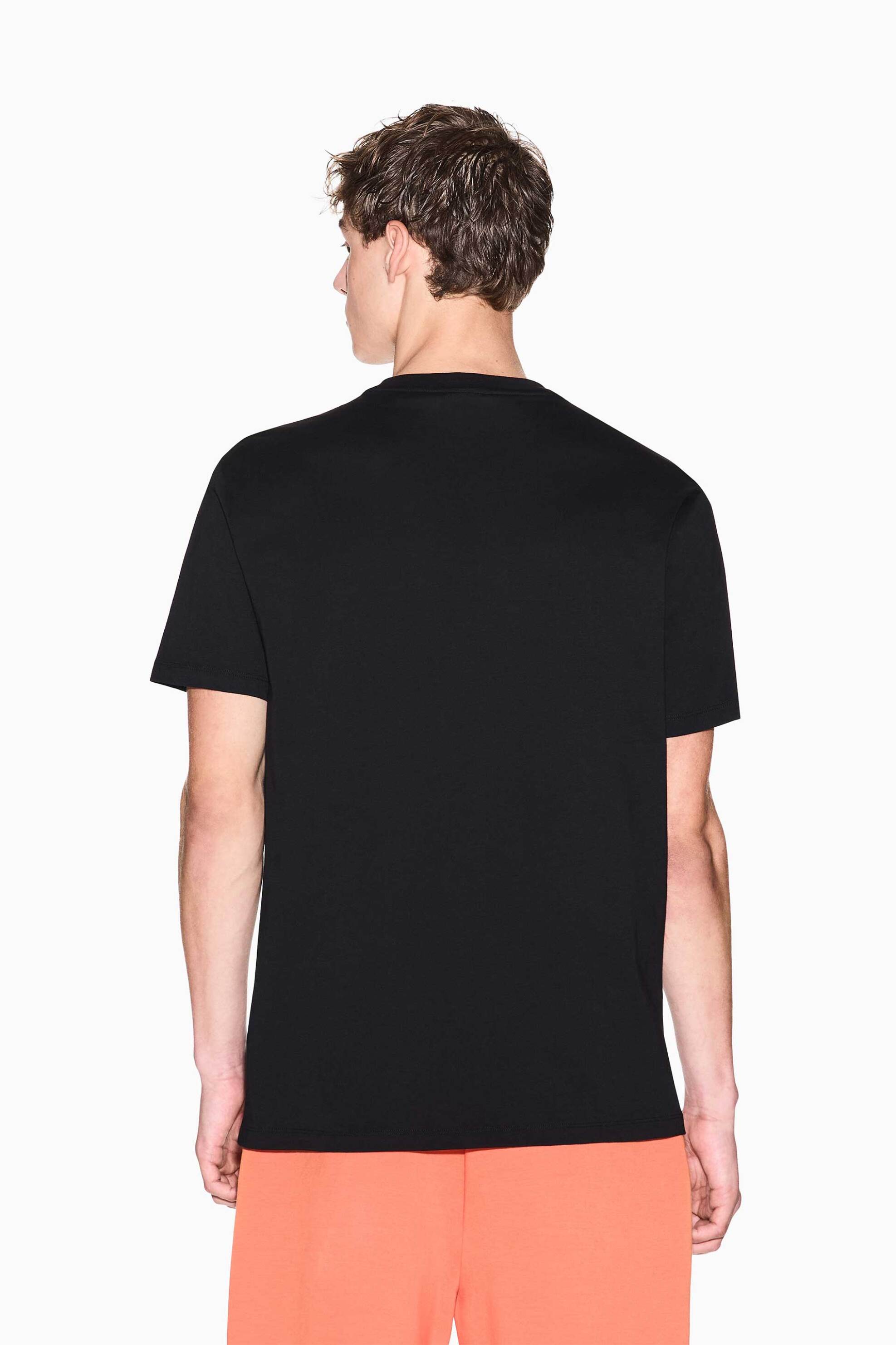 Armani Exchange Ανδρικό T-Shirt με Λογότυπο Regular Fit - Xm001784Af10356 Μαύρο