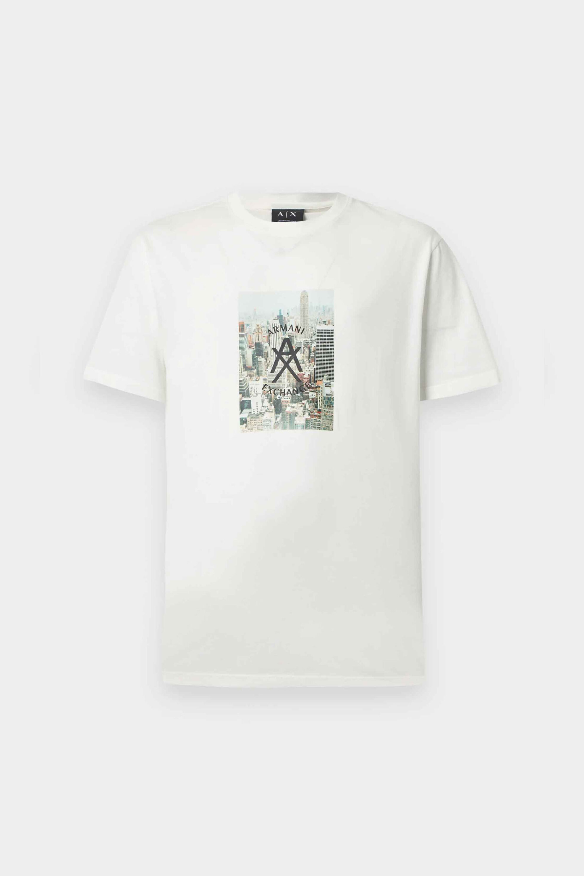 Armani Exchange Ανδρικό T-Shirt με Graphic Logo Print Regular Fit - Xm002214Af10356 Λευκό