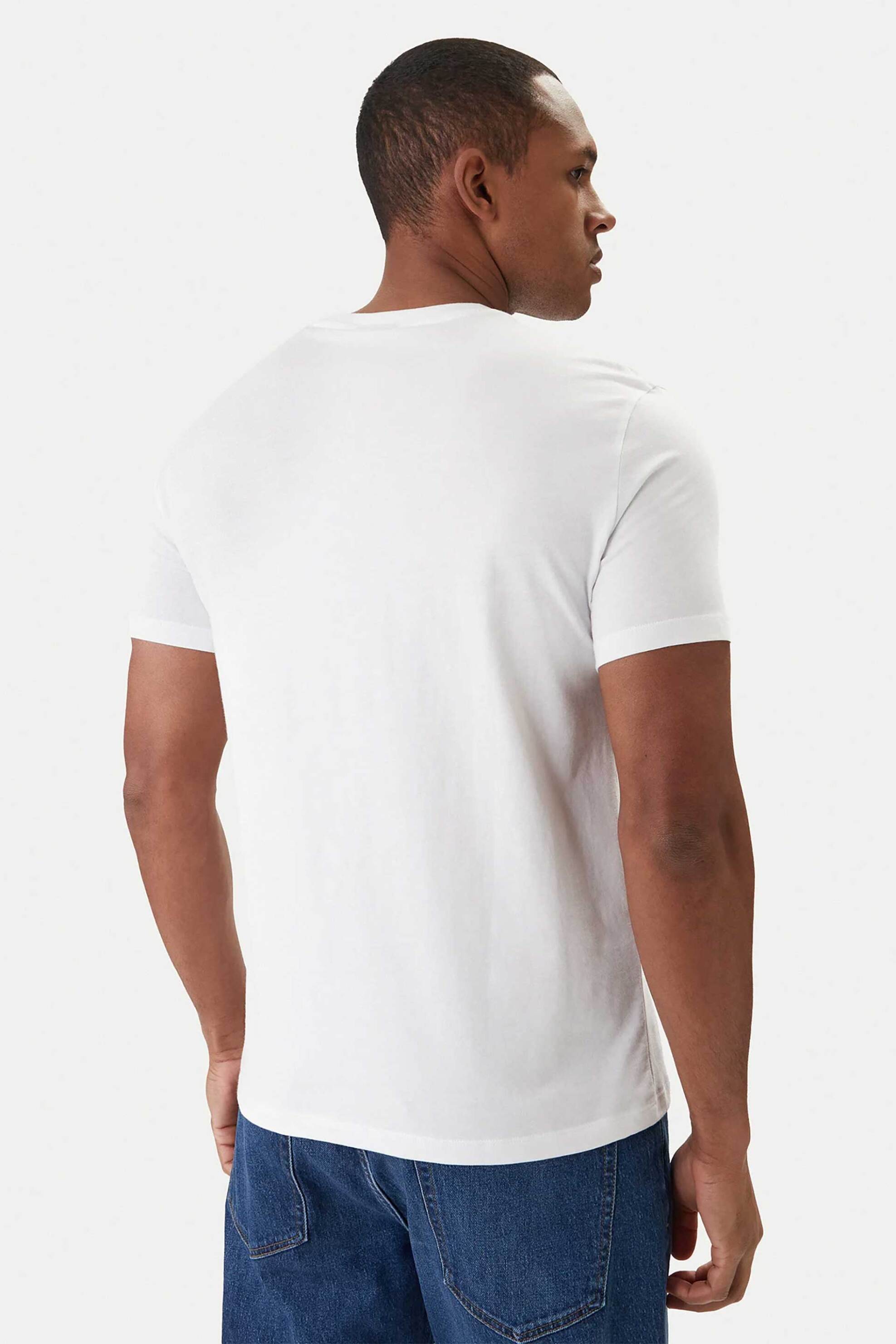 Armani Exchange Ανδρικό T-Shirt με Logo Print Slim Fit - Xm002683Af10356 Κρέμ