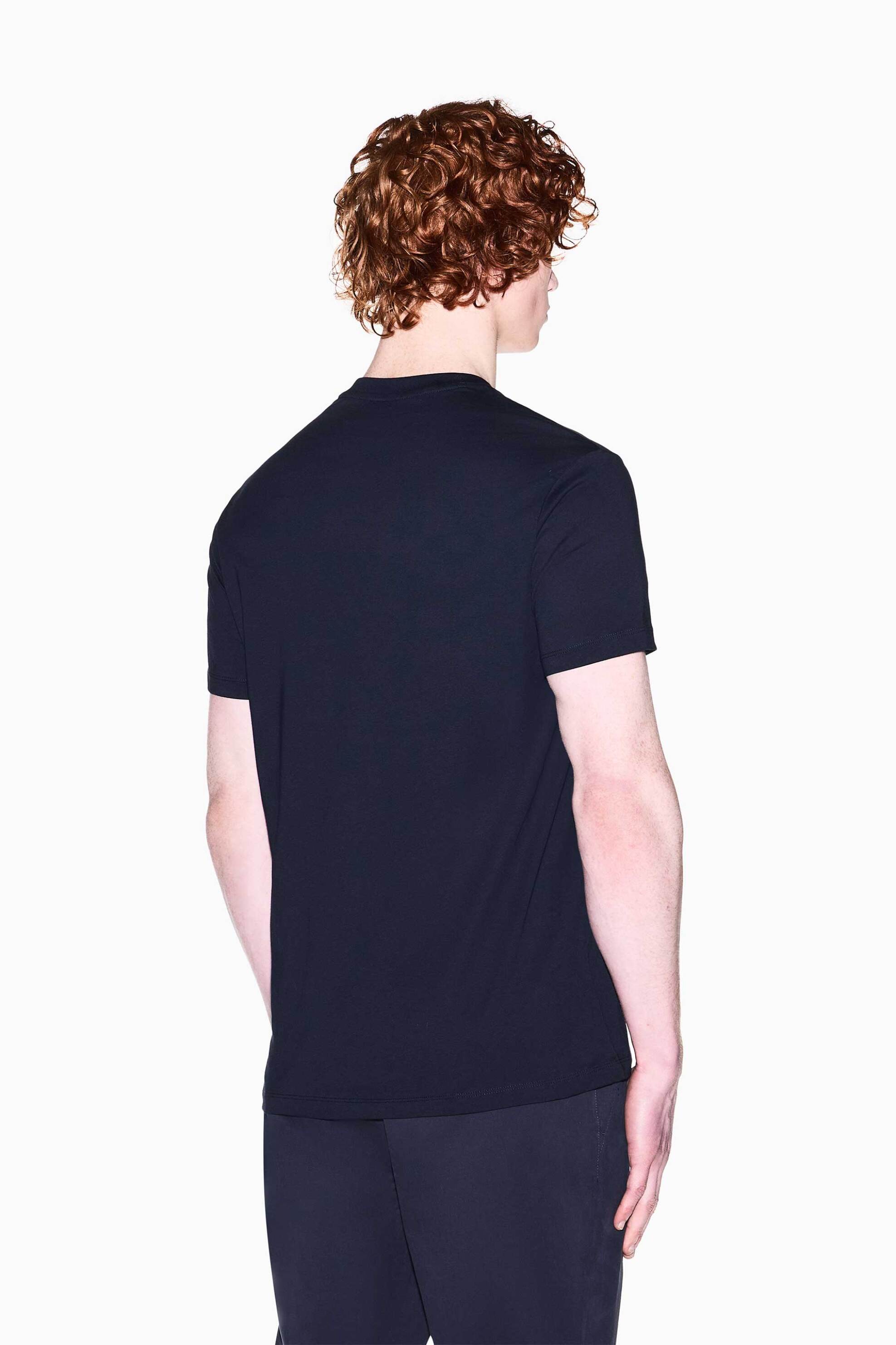 Armani Exchange Ανδρικό T-Shirt με Graphic Print Regular Fit - Xm002780Af10358 Σκούρο Μπλε
