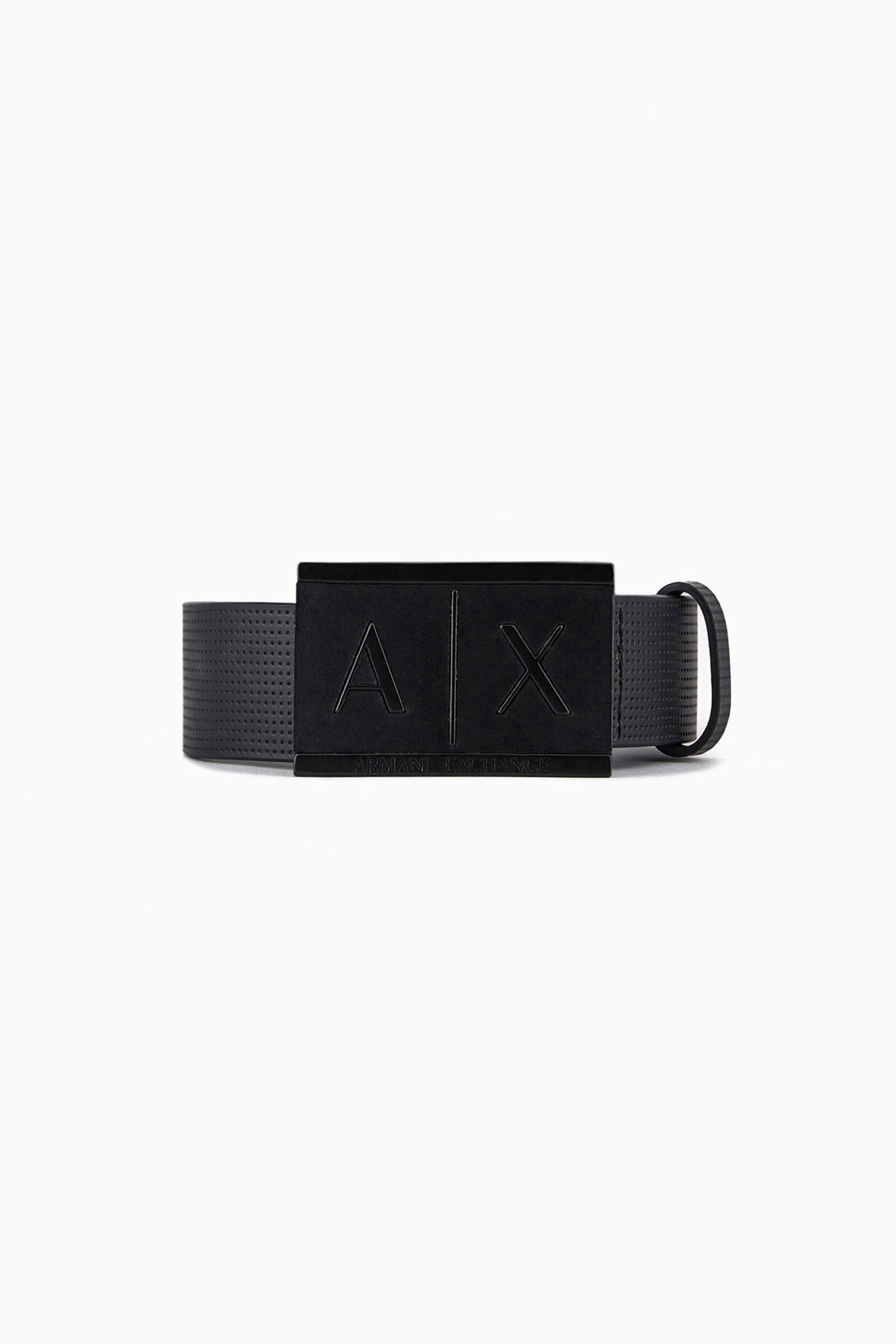 Armani Exchange ανδρική δερμάτινη ζώνη - 951019CC507 Μαύρο