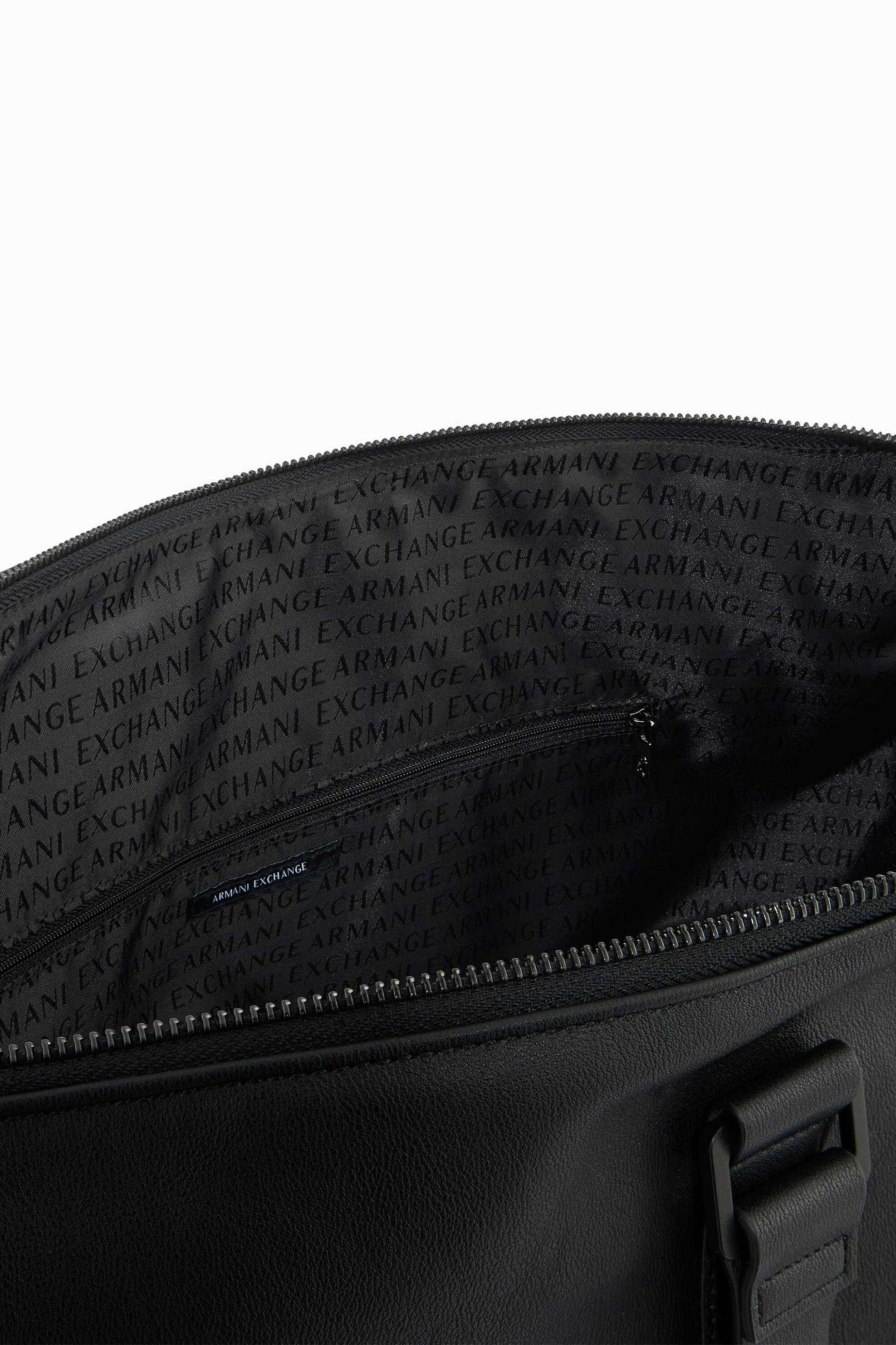 Armani Exchange ανδρική τσάντα χειρός με logo patch - XM002603AF22653 Μαύρο φωτογραφία