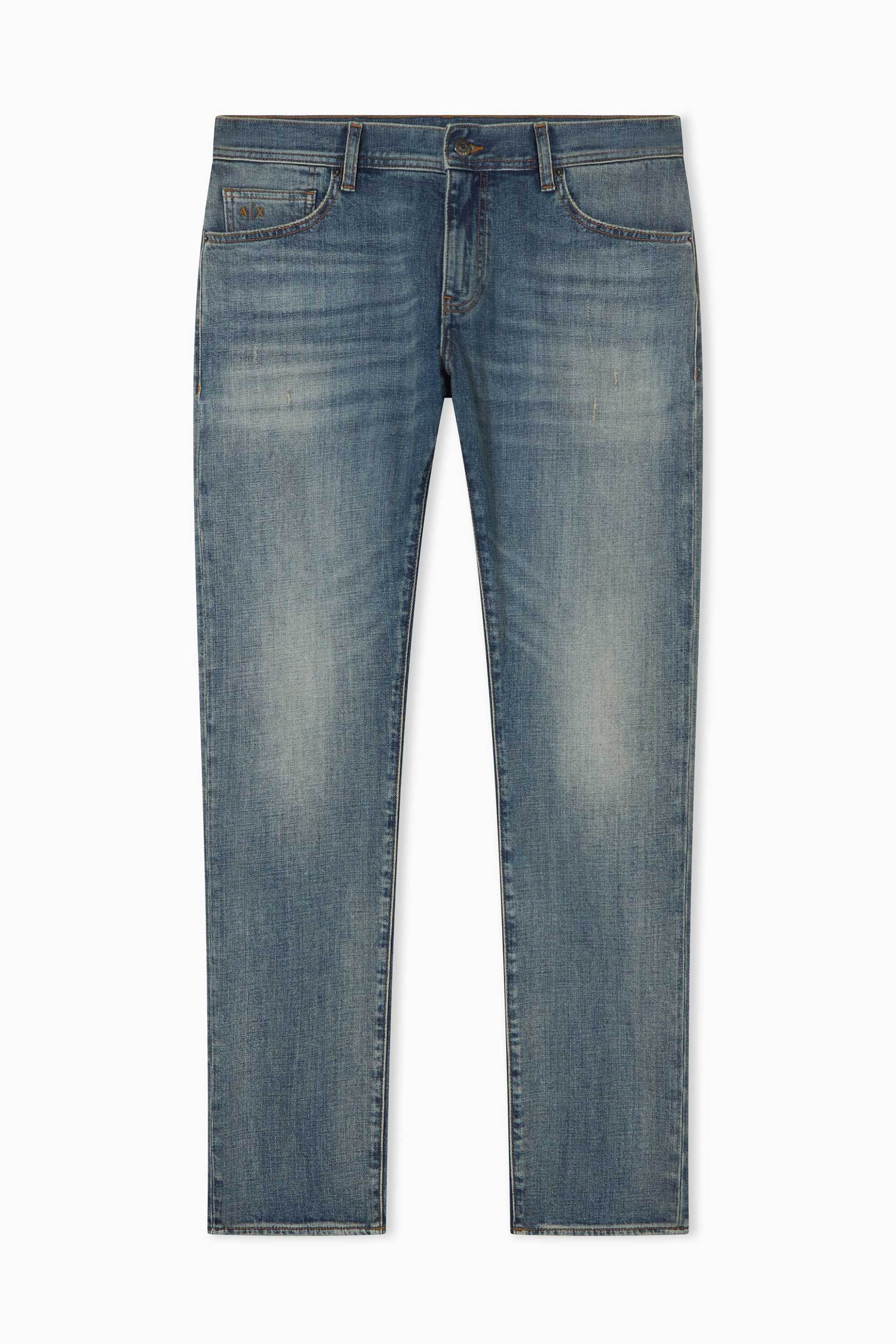 Armani Exchange ανδρικό τζιν παντελόνι πεντάτσεπο Super Skinny Fit - XM001512AF24015 Denim Blue