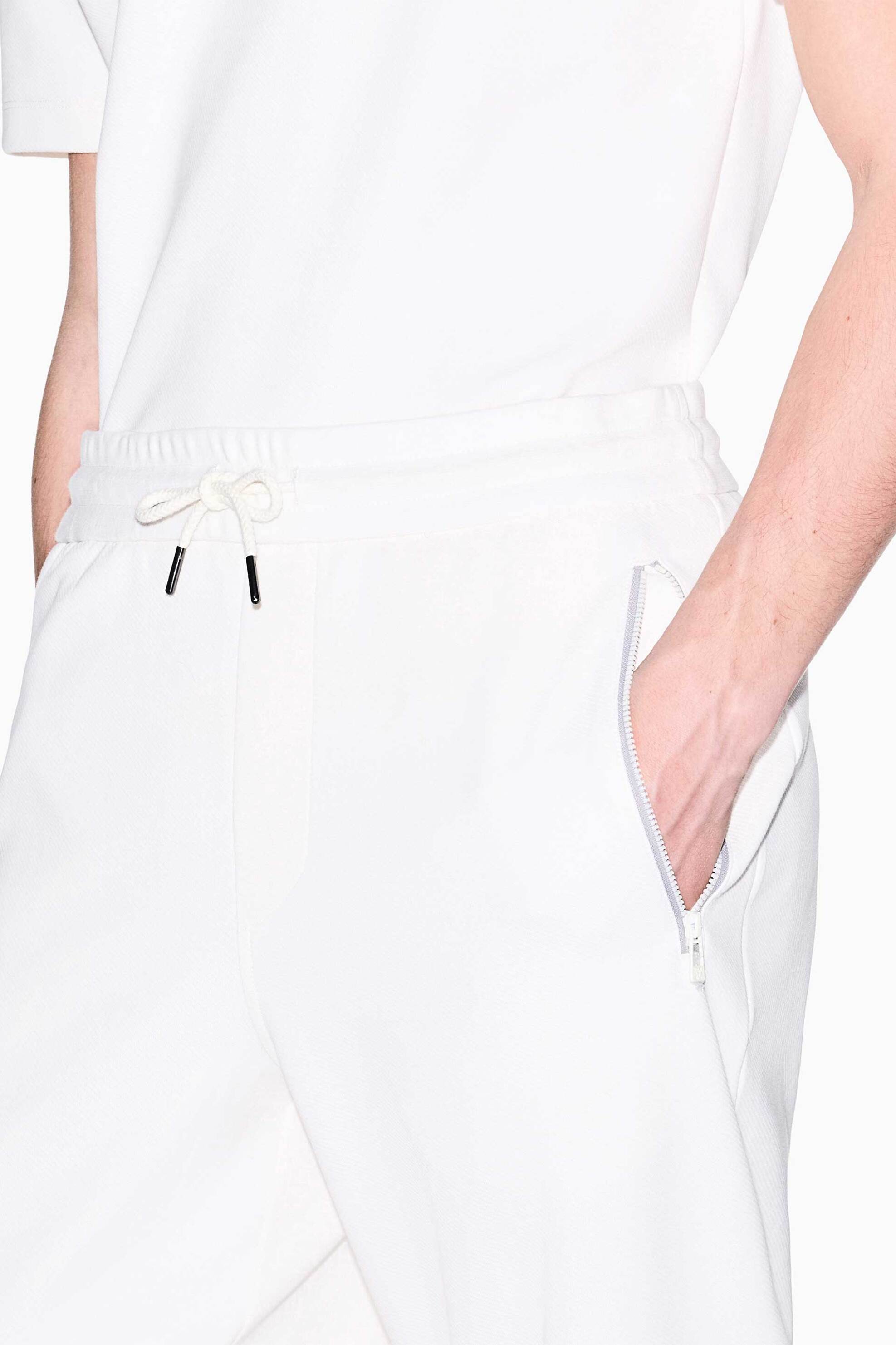 Armani Exchange Ανδρικό Παντελόνι Φόρμας Regular Fit - Xm002353Af21869 Κρέμ