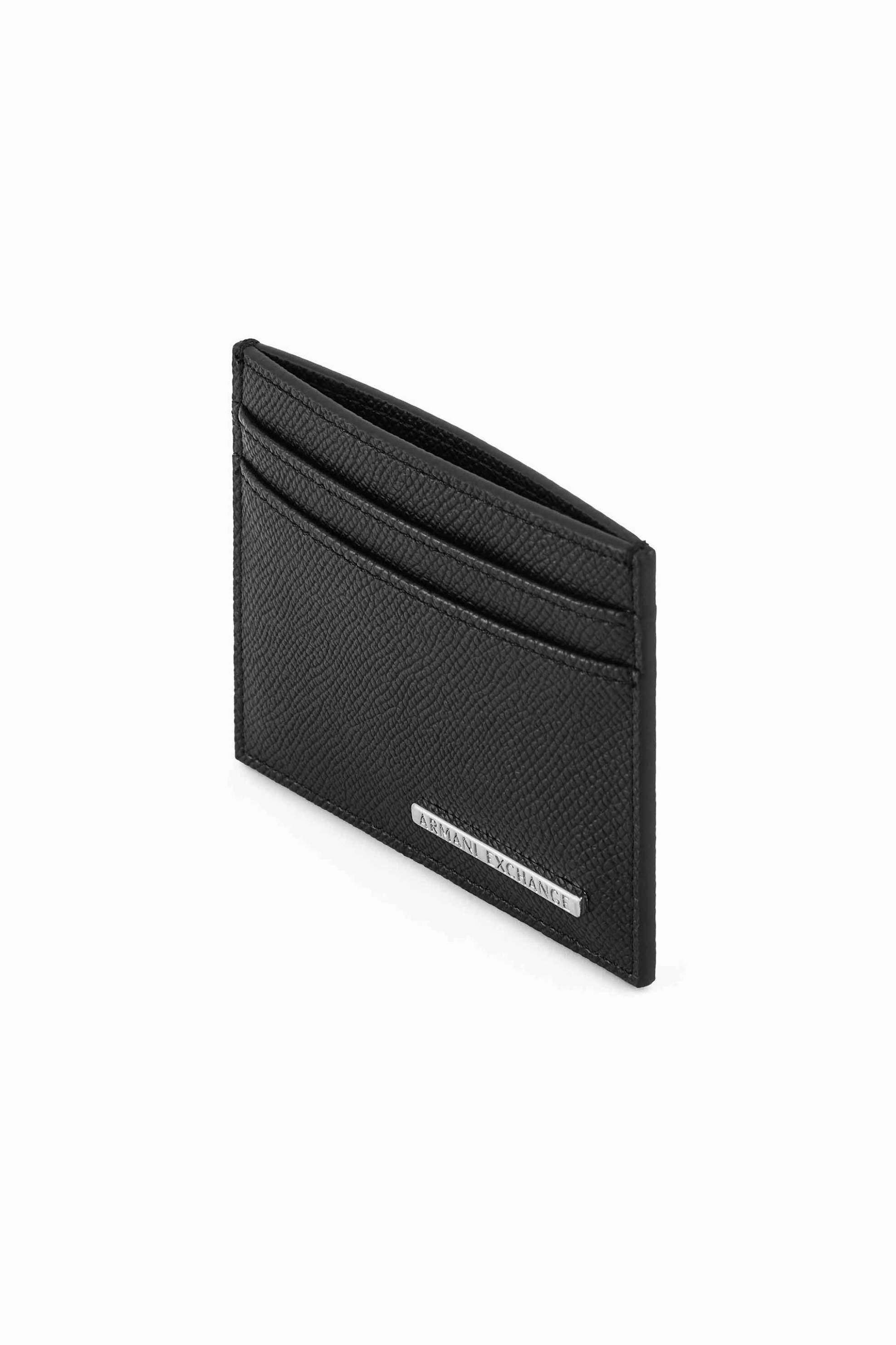 Armani Exchange ανδρική θήκη για κάρτες με μεταλλικό λογότυπο - XM000169AF19931 Μαύρο φωτογραφία