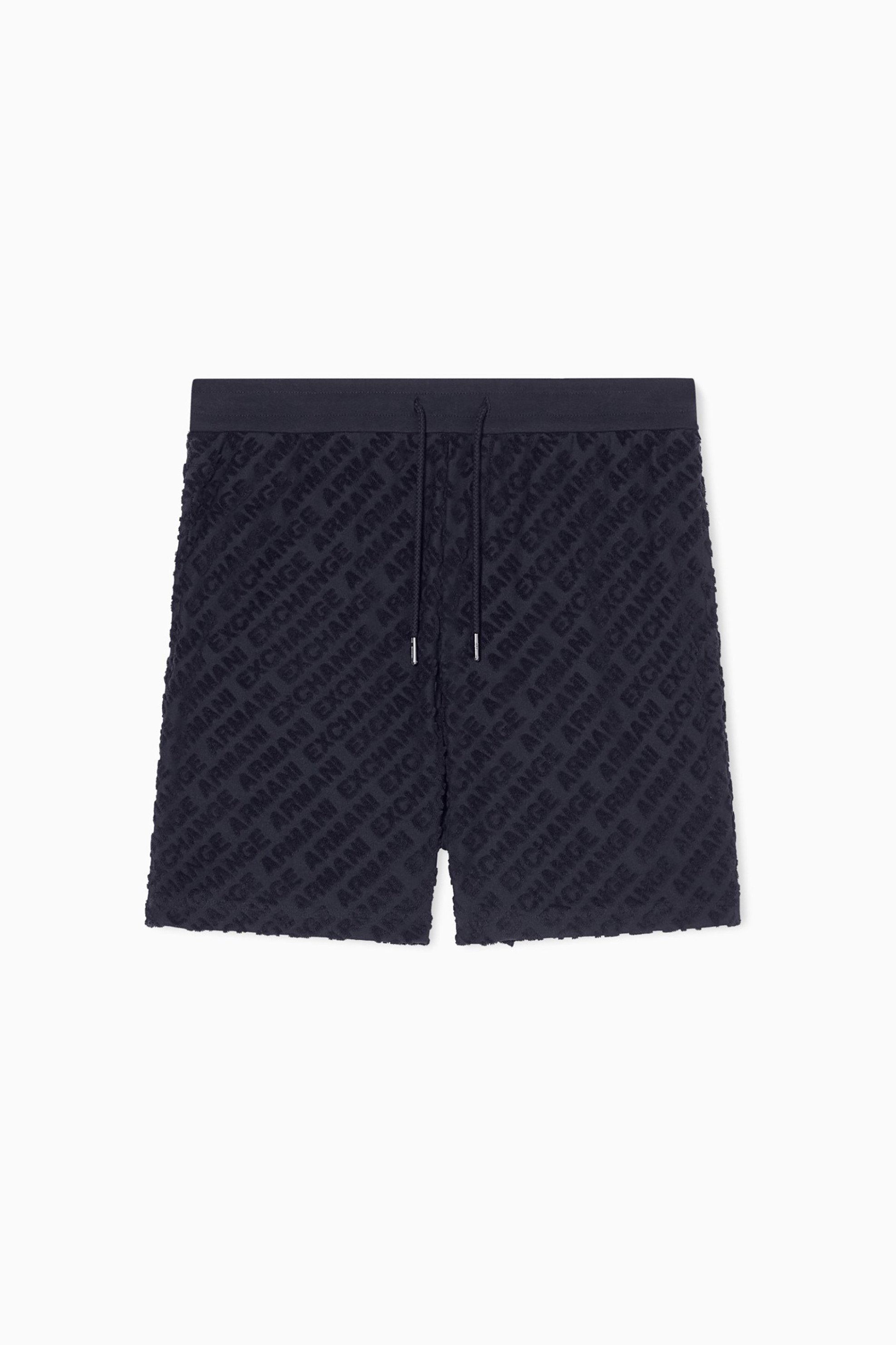 Armani Exchange Ανδρική Βερμούδα με All-Over Logo Print Relaxed Fit - Xm002348Af21860 Σκούρο Μπλε