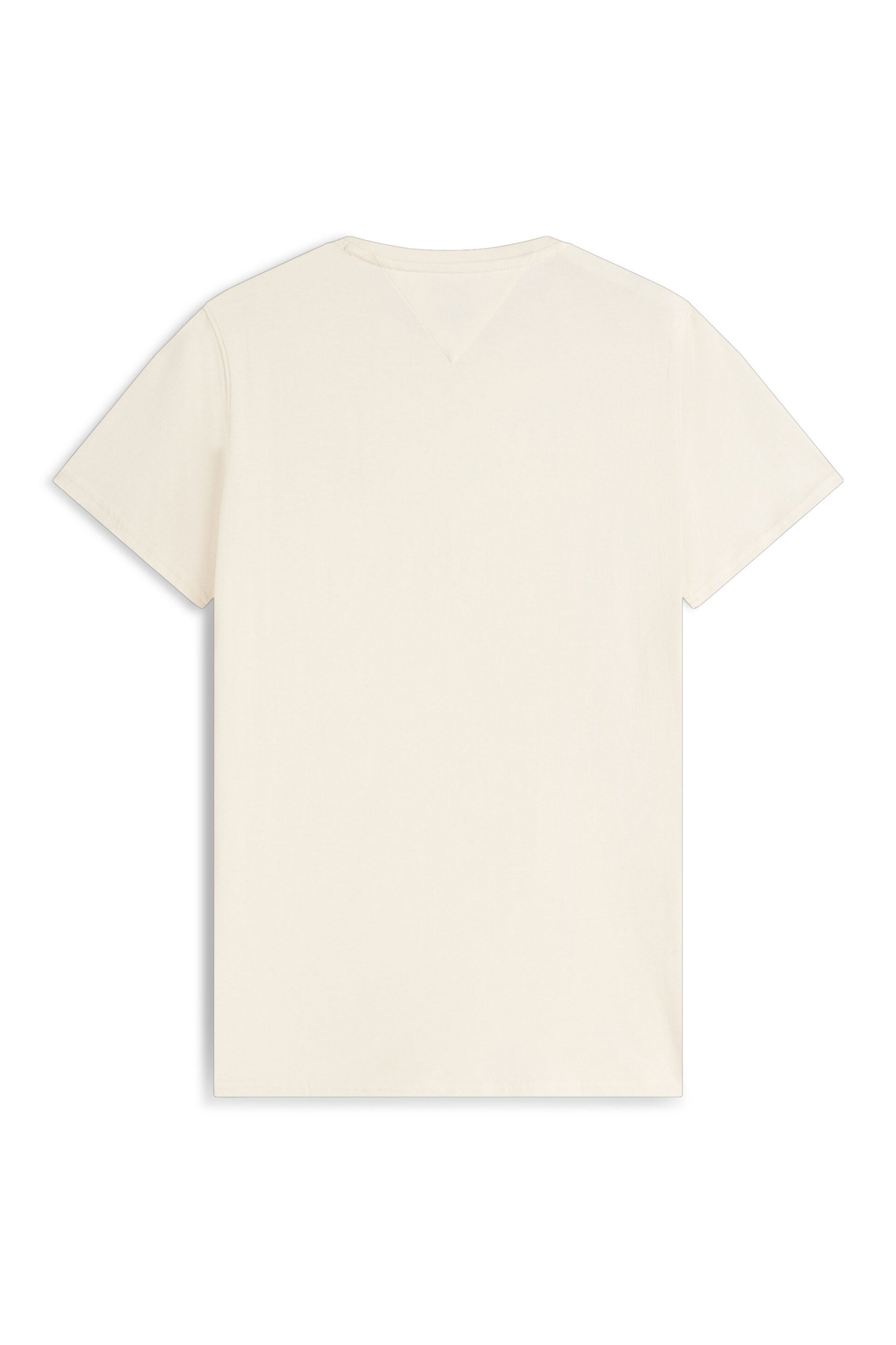 Tommy Jeans Ανδρικό T-Shirt με Κεντημένο Λογότυπο Extra Slim Fit - Dm0Dm04411 Κρέμ