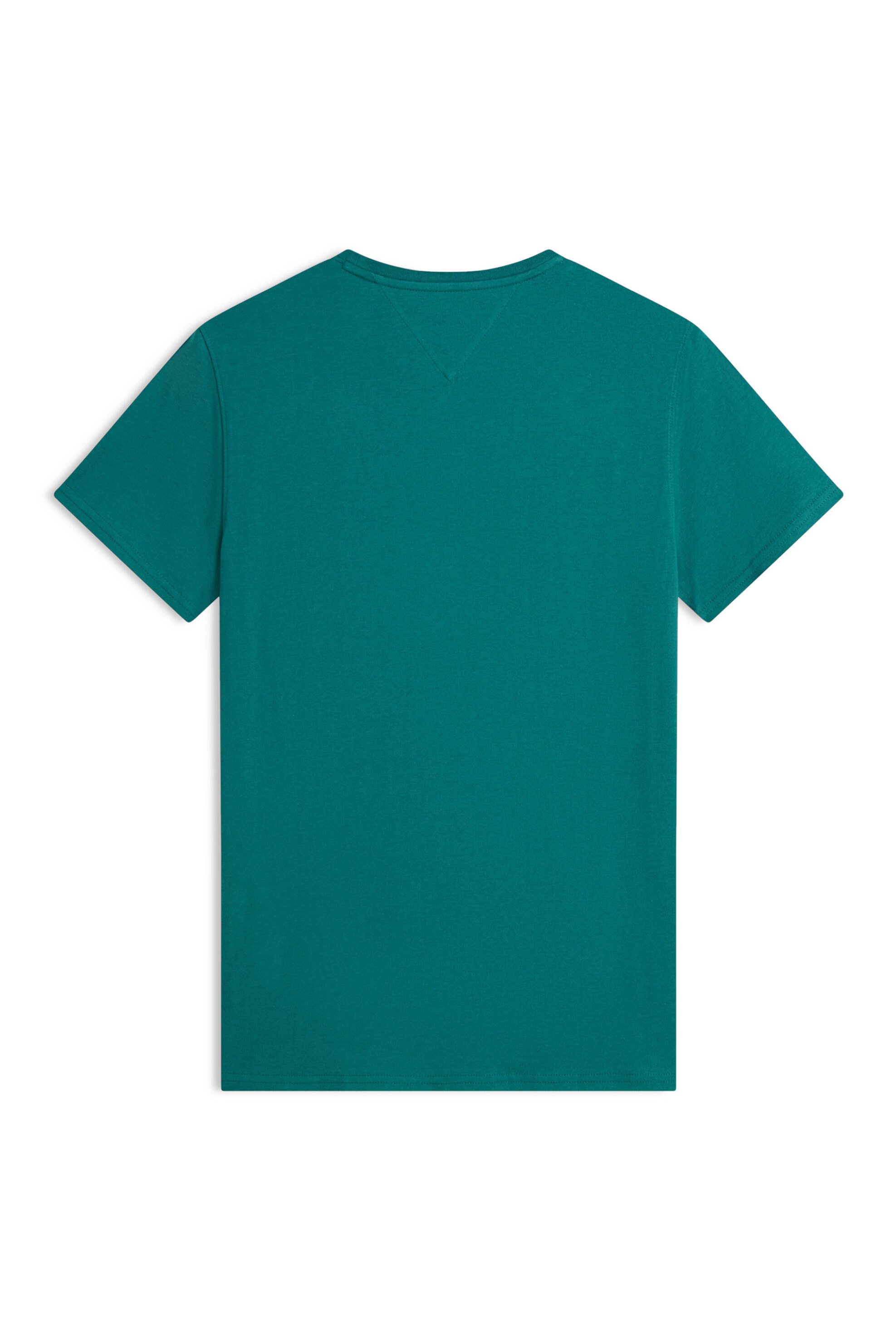 Tommy Jeans Ανδρικό T-Shirt με Κεντημένο Λογότυπο Extra Slim Fit - Dm0Dm04411 Πετρόλ
