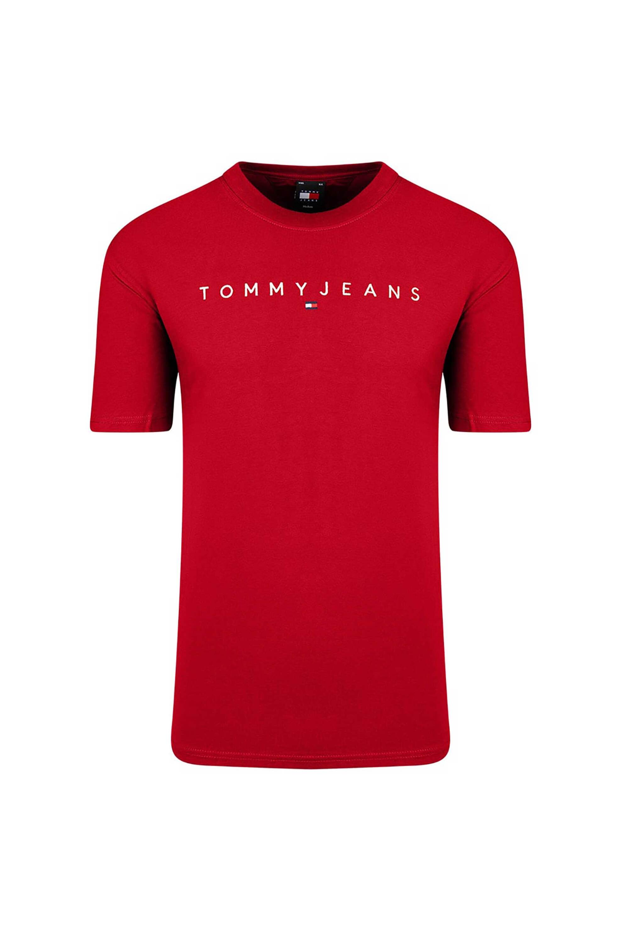 Άνδρας > ΡΟΥΧΑ > Μπλούζες > T-Shirts Tommy Jeans ανδρικό T-shirt με logo print Regular Fit - DM0DM17993 Κόκκινο