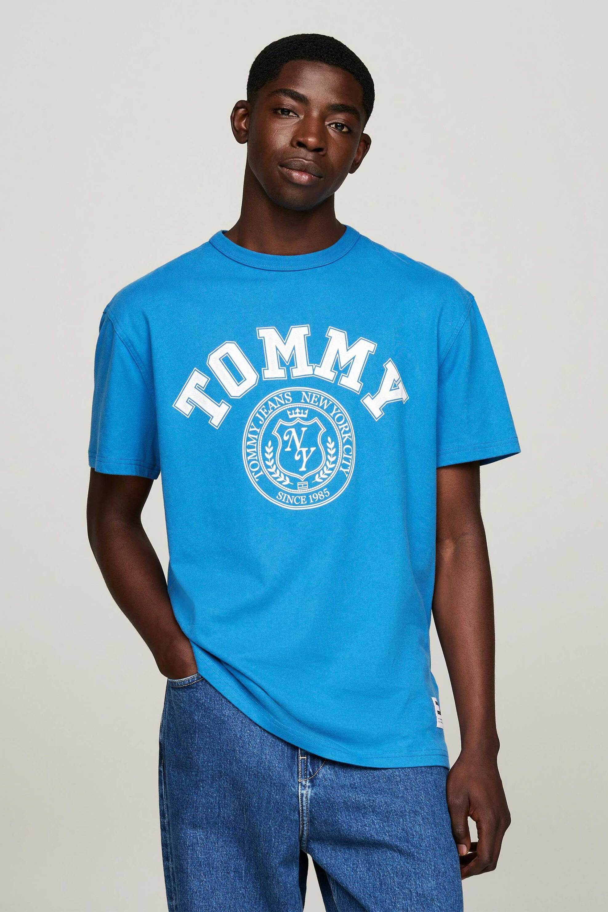 Tommy Jeans ανδρικό T-shirt με contrast logo Regular Fit - DM0DM18542