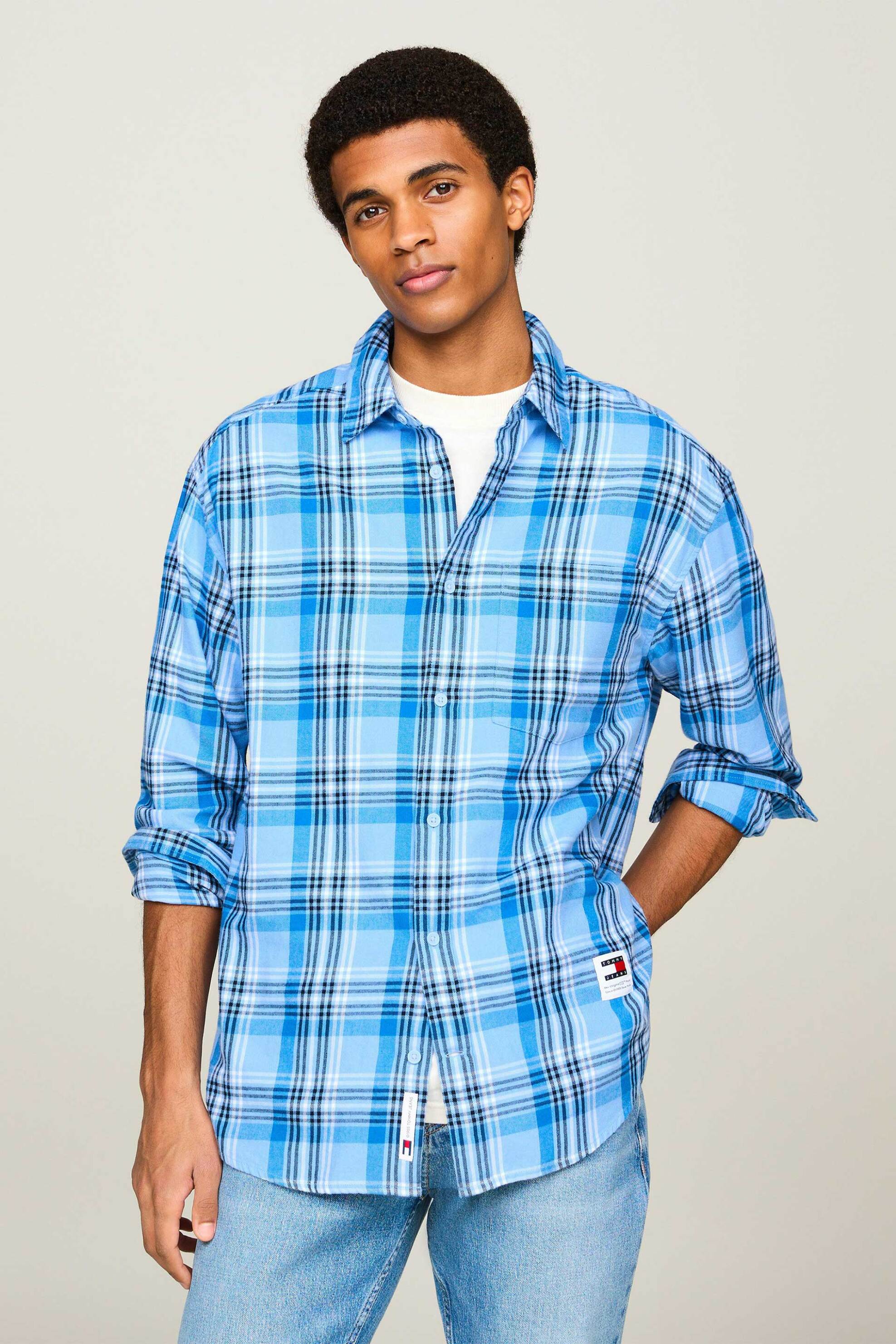 Tommy Jeans ανδρικό καρό πουκάμισο Regular Fit - DM0DM19532