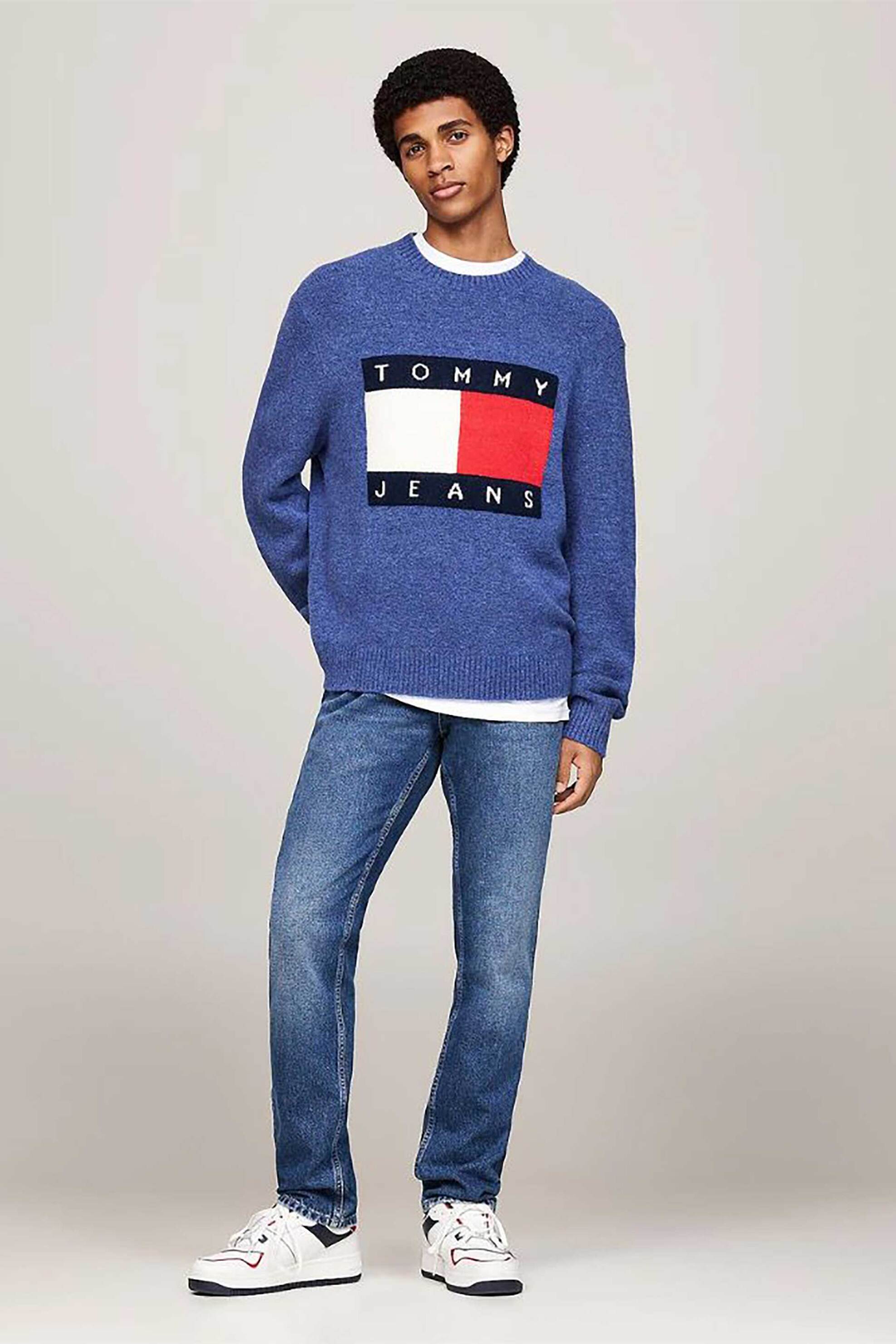 Tommy Jeans ανδρικό τζιν παντελόνι πεντάτσεπο Slim Fit "Scanton Slim" - DM0DM20404 Denim Blue