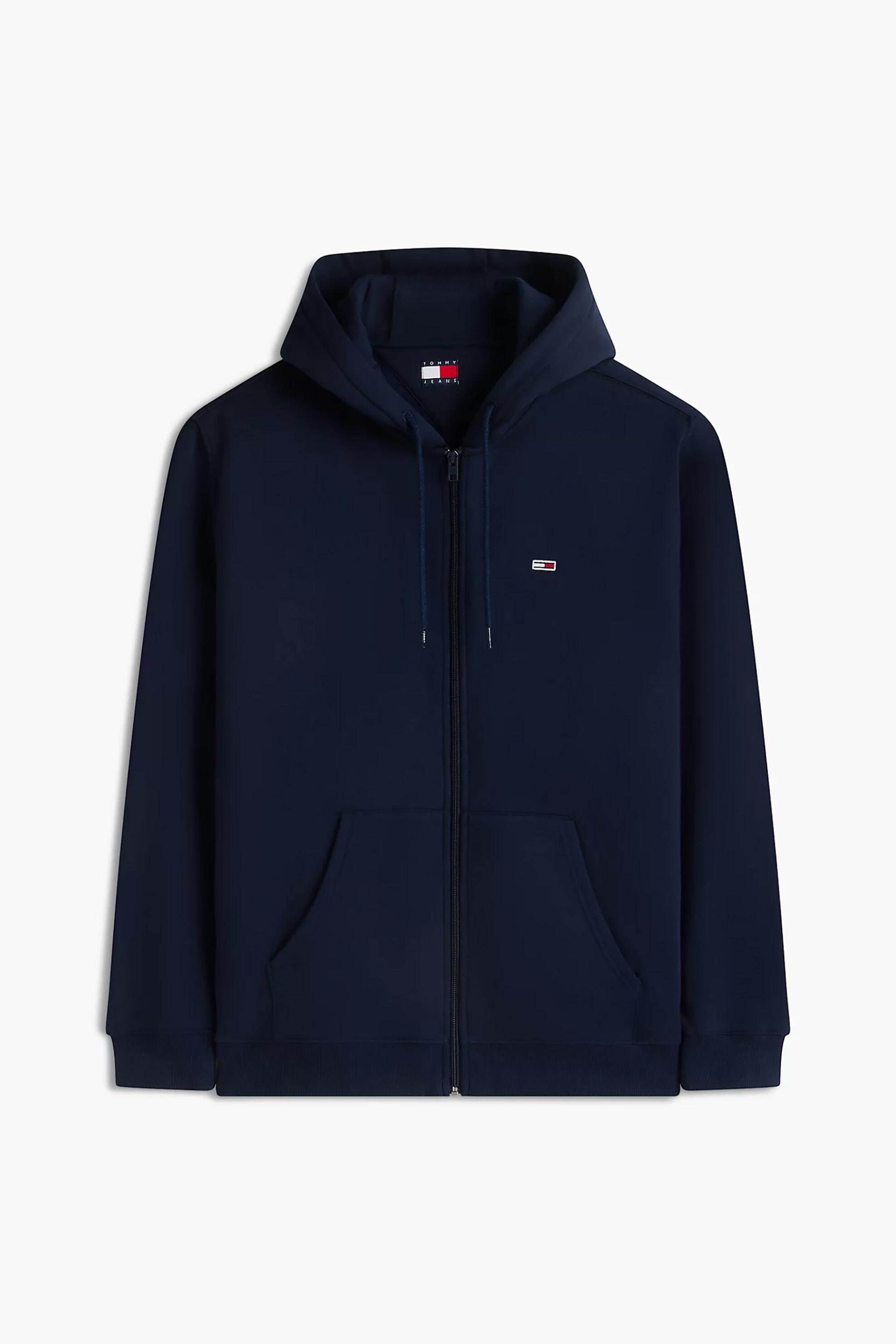 Tommy Jeans Ανδρική Ζακέτα Φούτερ με Κουκούλα Και Λογότυπο Regular Fit - Dm0Dm20743 Σκούρο Μπλε