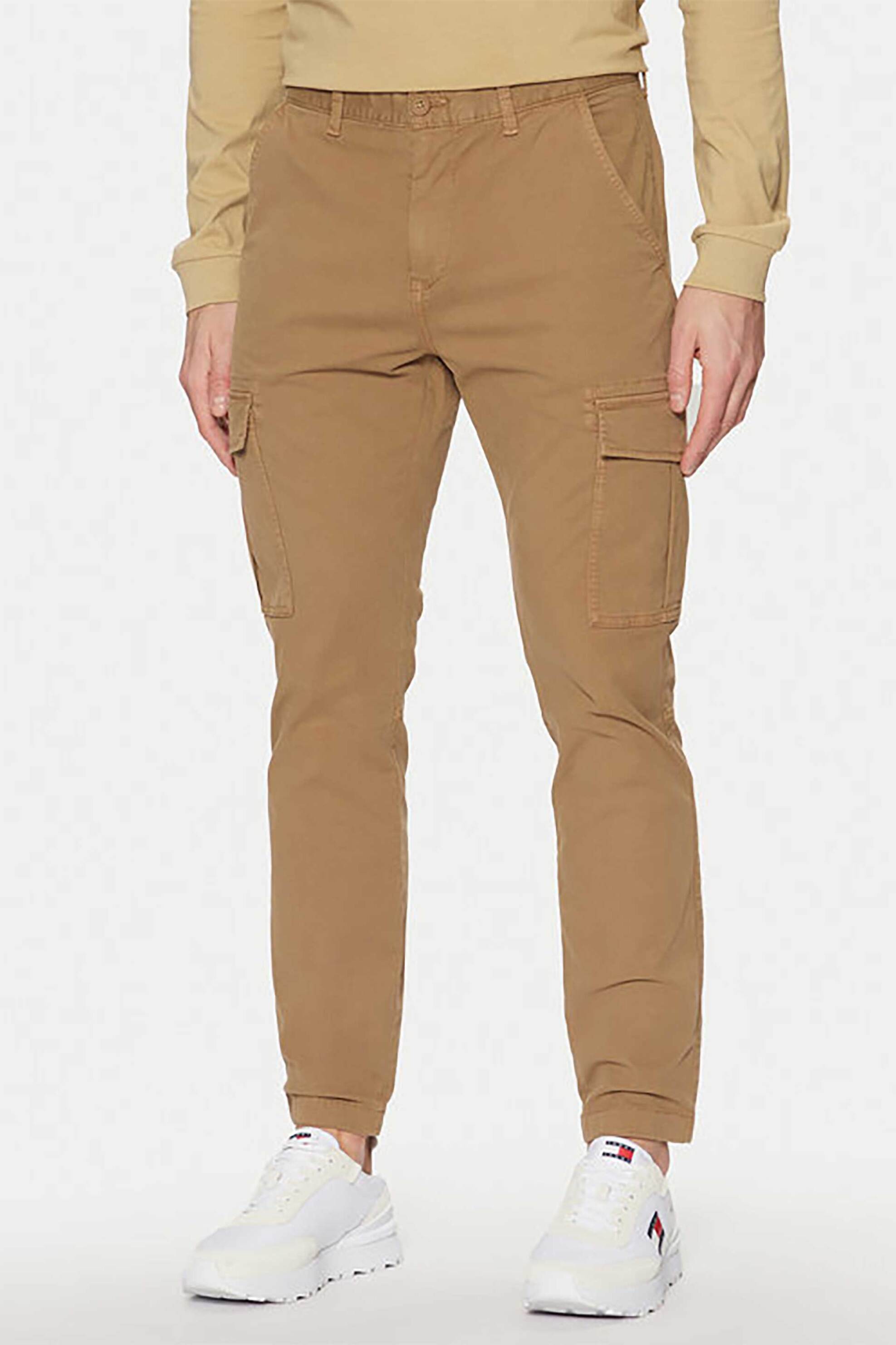 Tommy Jeans ανδρικό παντελόνι cargo Regular Fit - DM0DM20281 Καφέ φωτογραφία