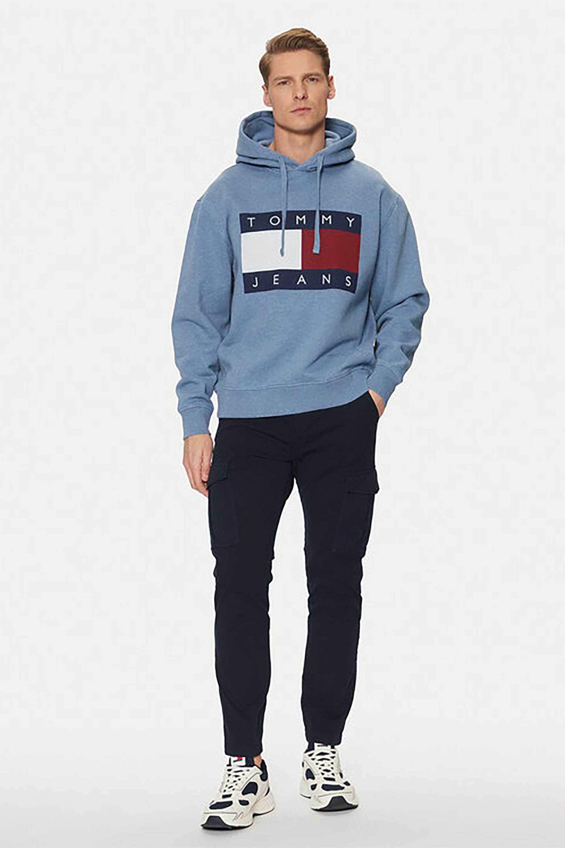 TOMMY JEANS Tommy Jeans ανδρικό παντελόνι cargo Regular Fit - DM0DM20281 Μπλε Σκούρο