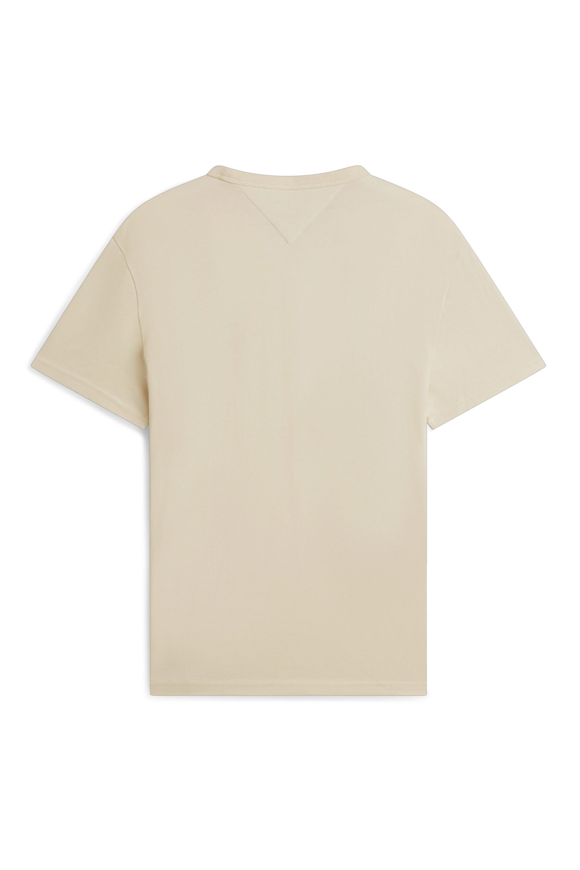 Tommy Jeans Ανδρικό T-Shirt με Κεντημένο Λογότυπο Regular Fit - Dm0Dm20322 Κρέμ
