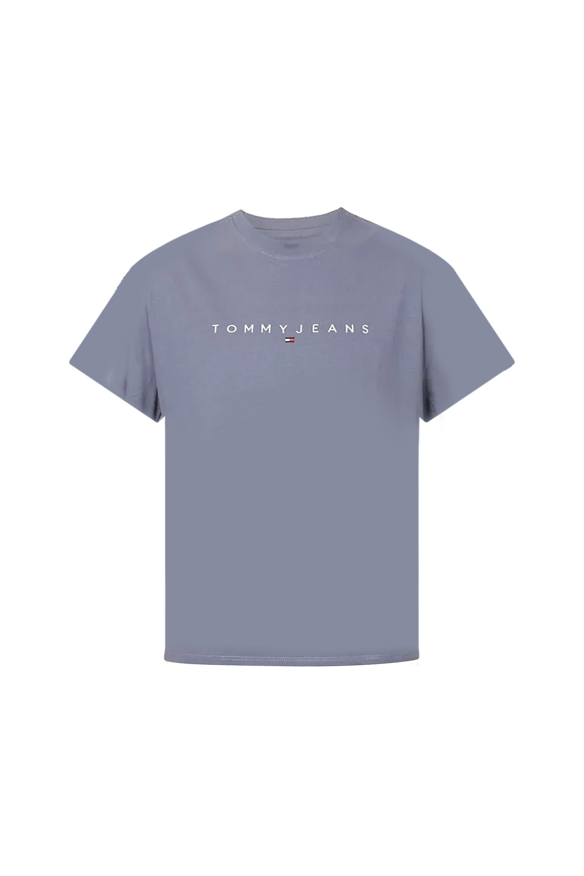 Tommy Jeans Ανδρικό T-Shirt με Λογότυπο Regular Fit - Dm0Dm20744 Μπλε Ανοιχτό