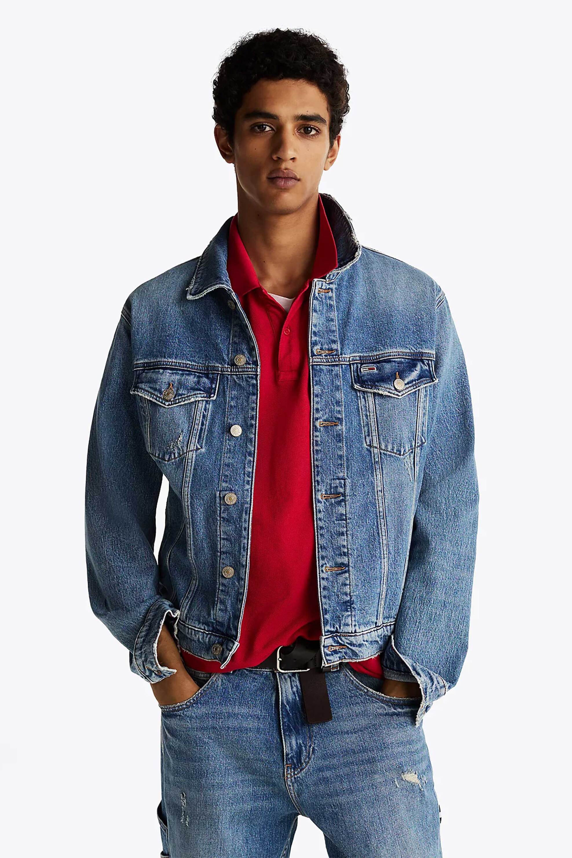 TOMMY JEANS Tommy Jeans ανδρικό denim jacket - DM0DM21098 Denim Blue