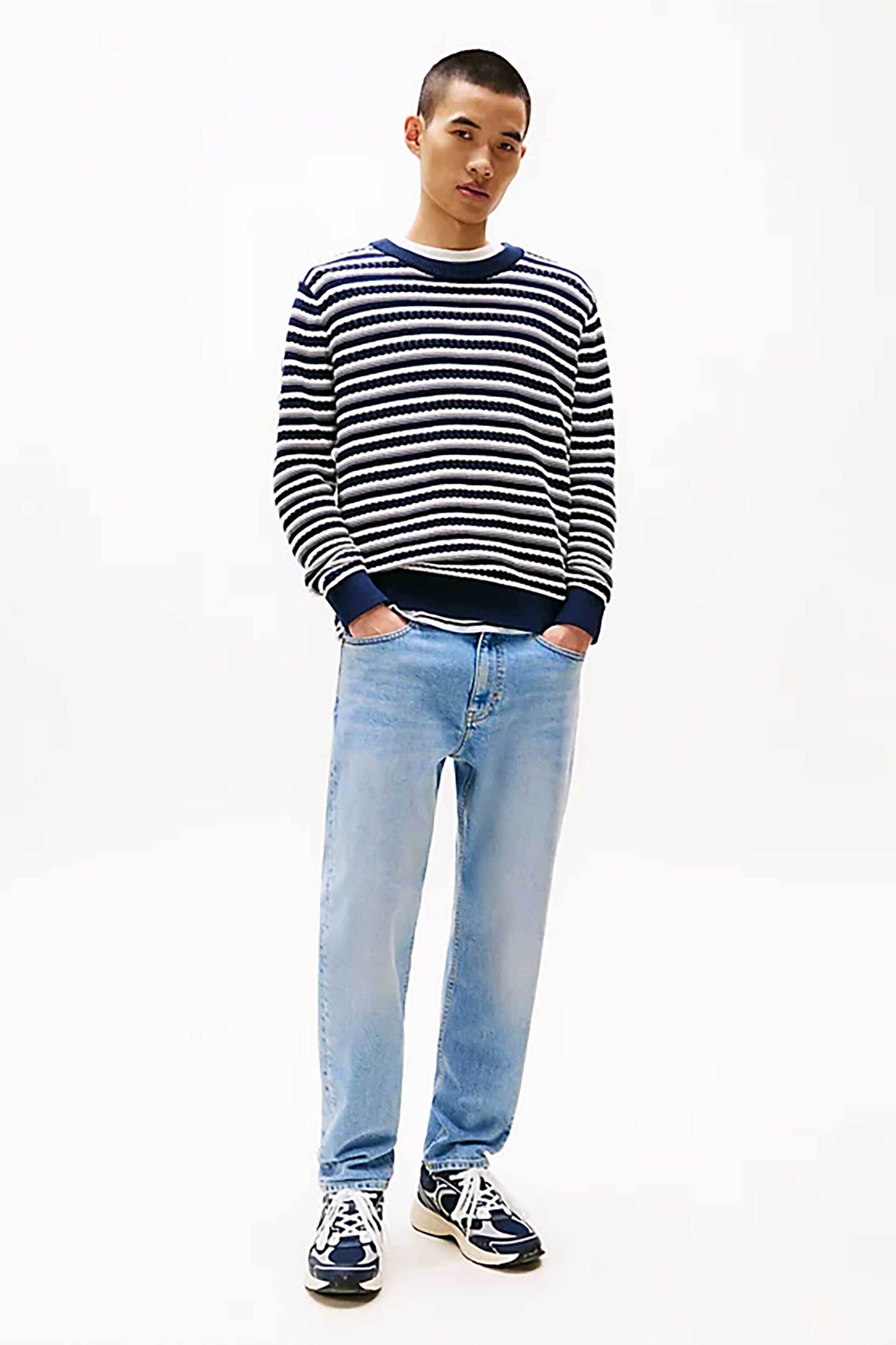 Tommy Jeans ανδρικό τζιν παντελόνι πεντάτσεπο Relaxed Fit ''Isaac'' - DM0DM20979 Denim Blue Ανοιχτό