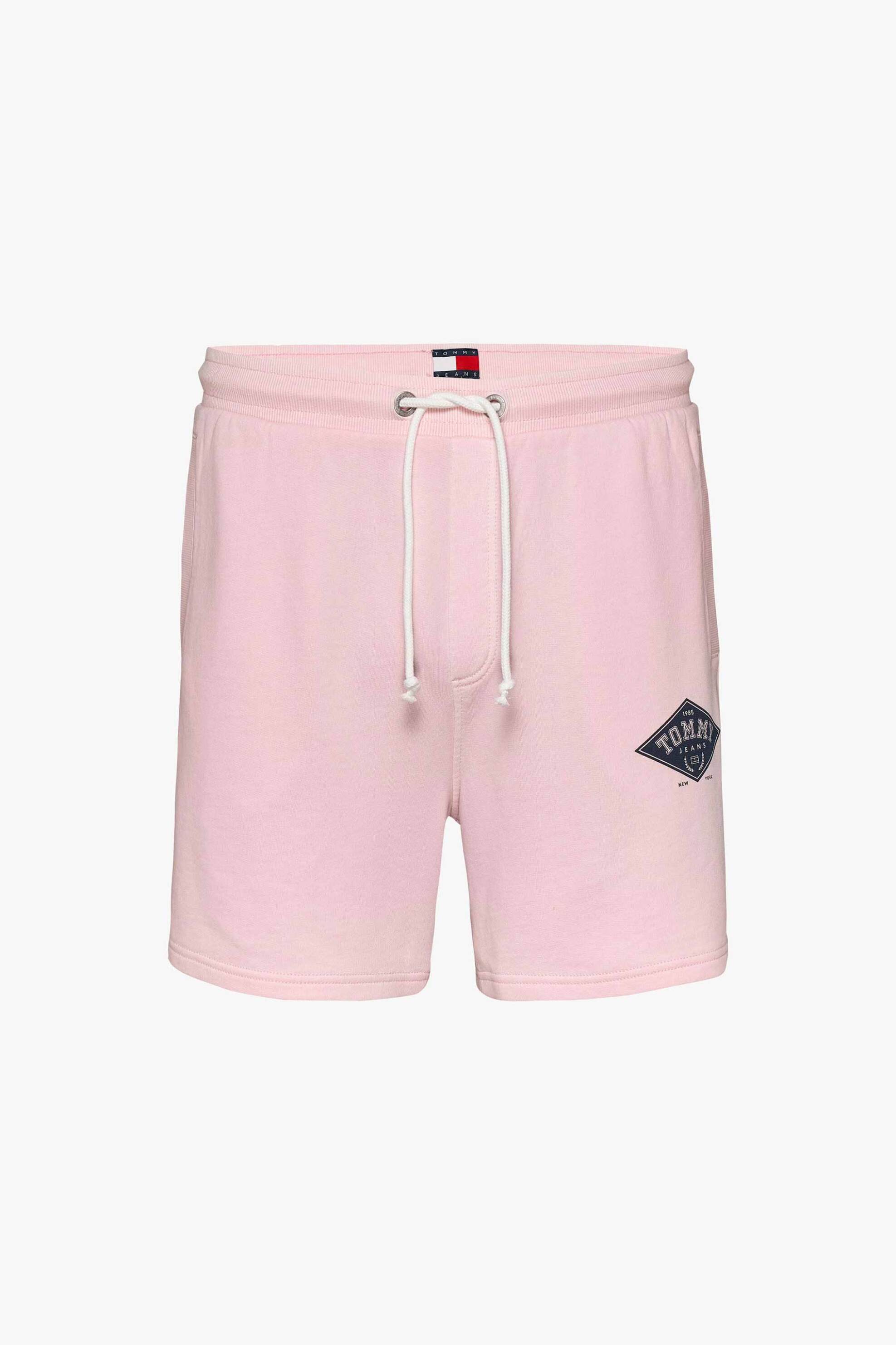 Tommy Jeans Ανδρικό Αθλητικό Σορτς με Λογότυπο Regular Fit - Dm0Dm20936 Ροζ Ανοιχτό