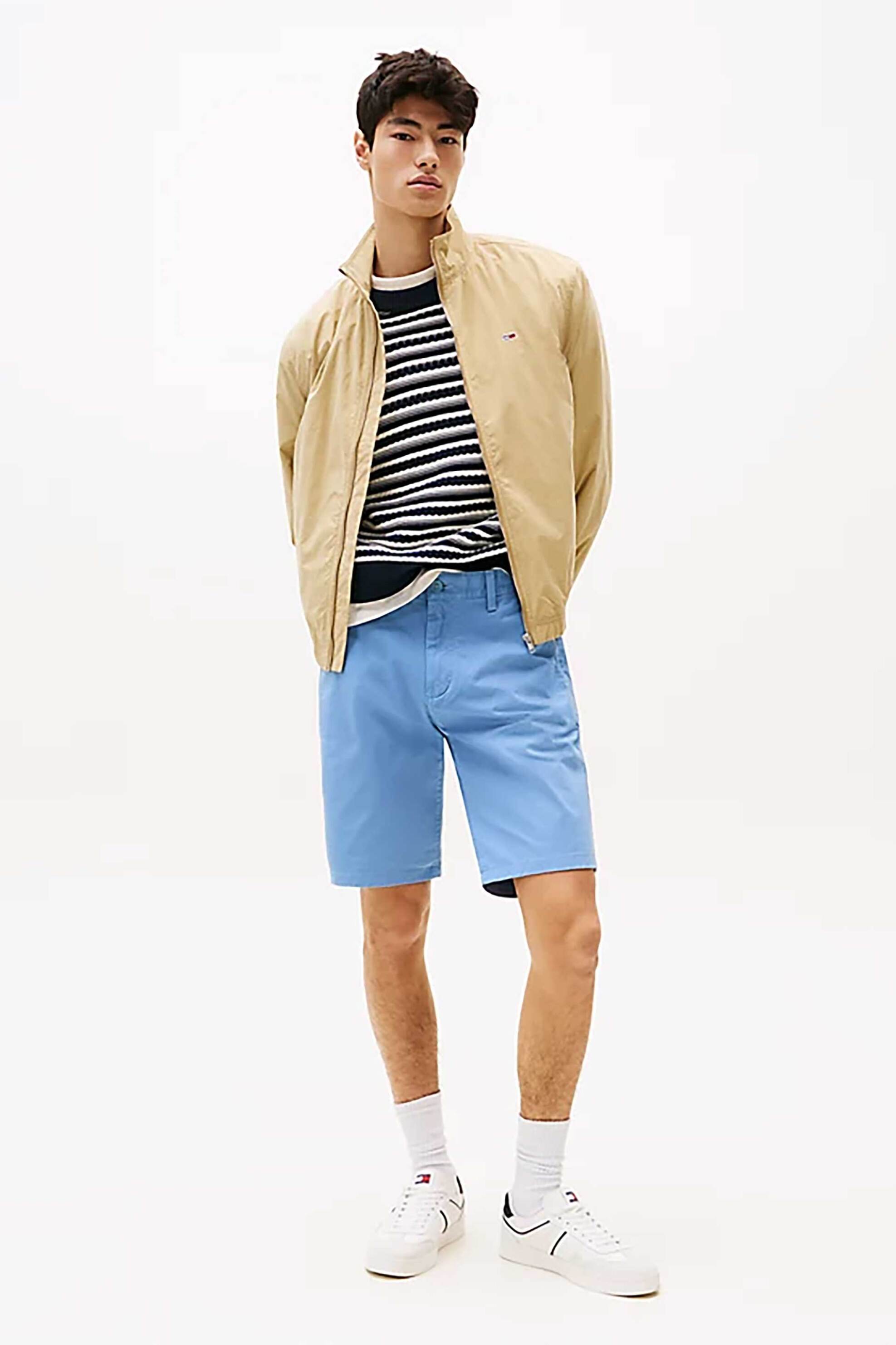 Tommy Jeans ανδρική βερμούδα chino Slim Fit - DM0DM21950 Γαλάζιο