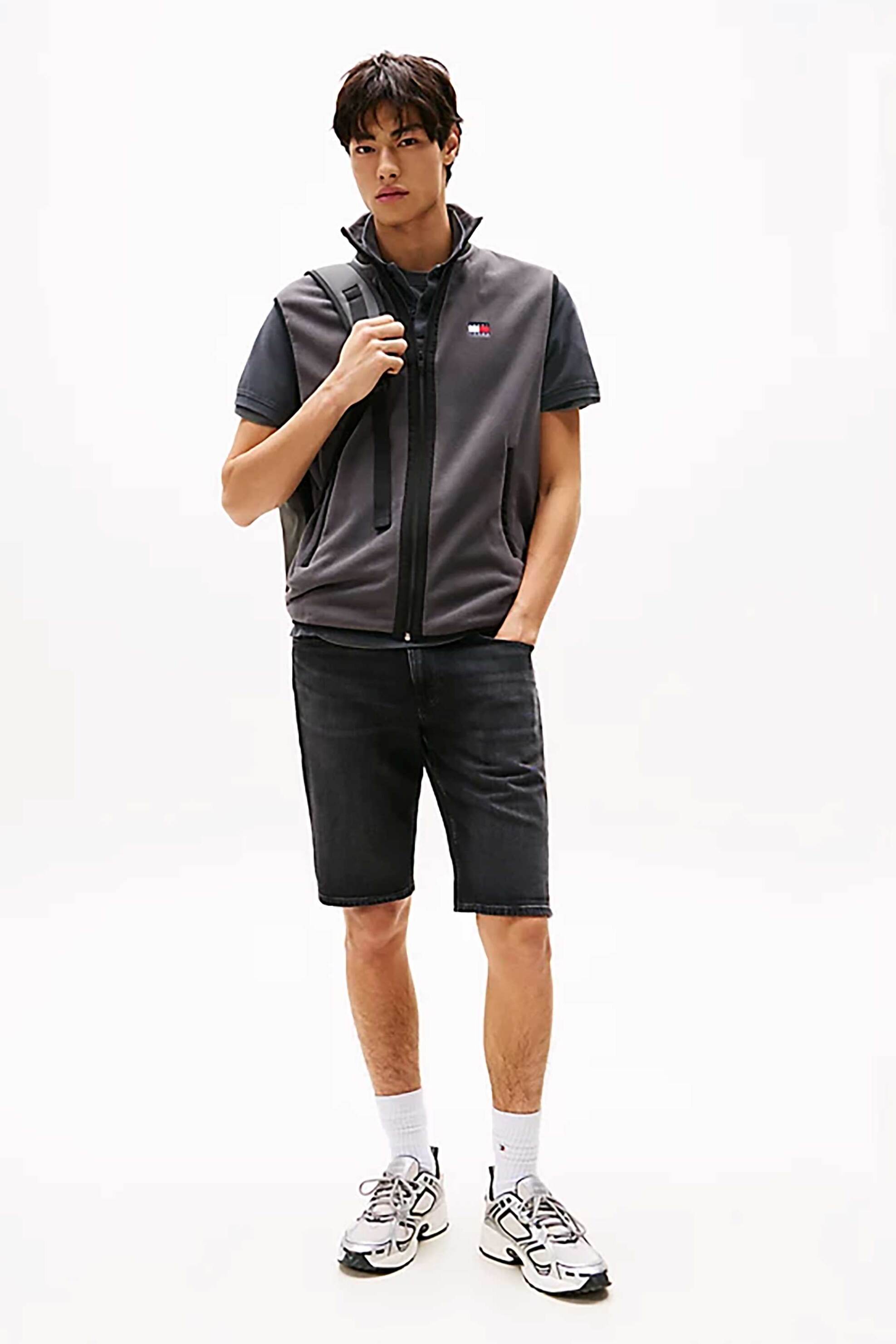 Tommy Jeans ανδρικό denim σορτς - DM0DM20945 Μαύρο