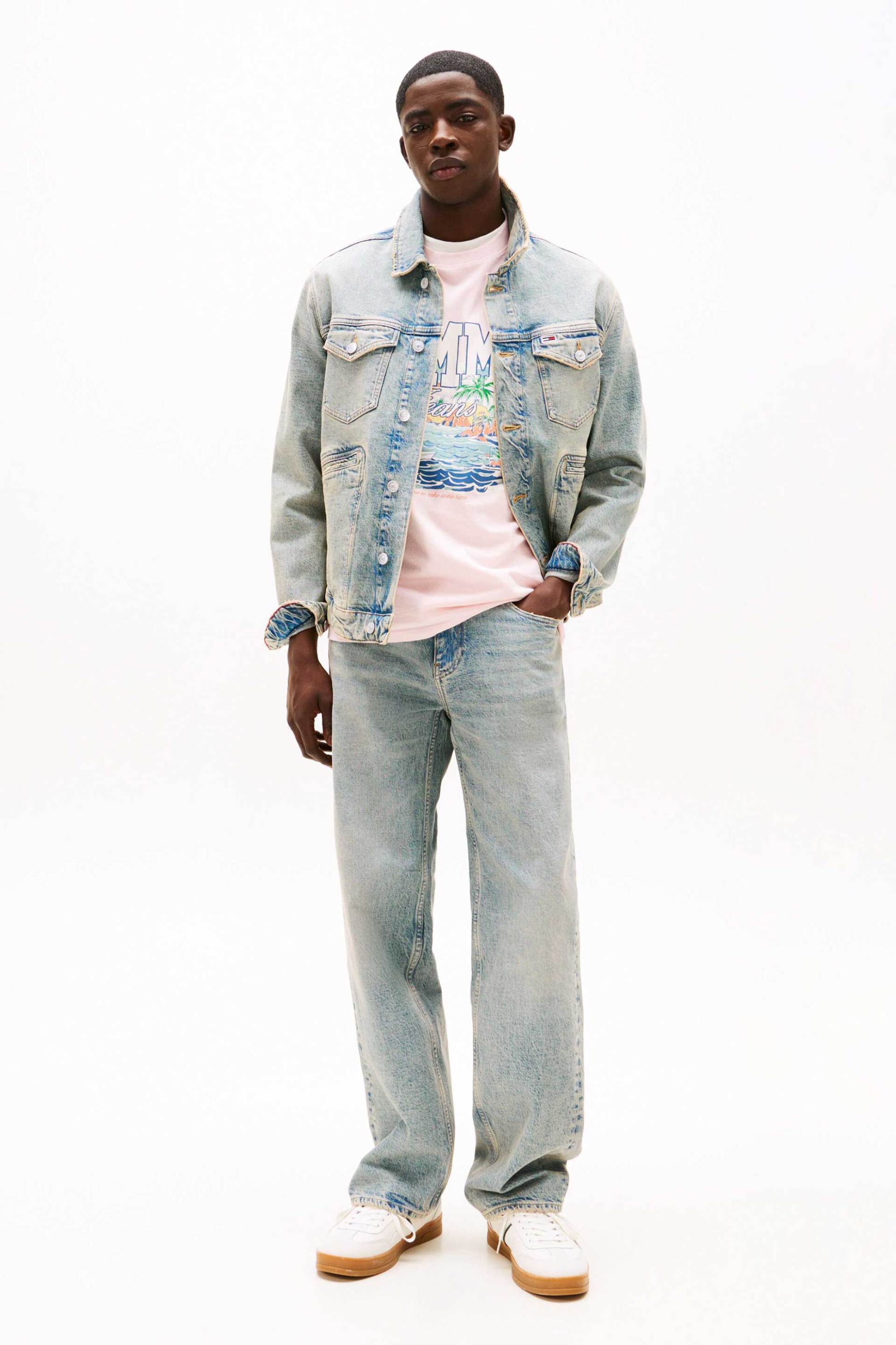 Tommy Jeans ανδρικό τζιν παντελόνι πεντάτσεπο Loose Fit ''Jaimie'' - DM0DM20994 Denim Blue