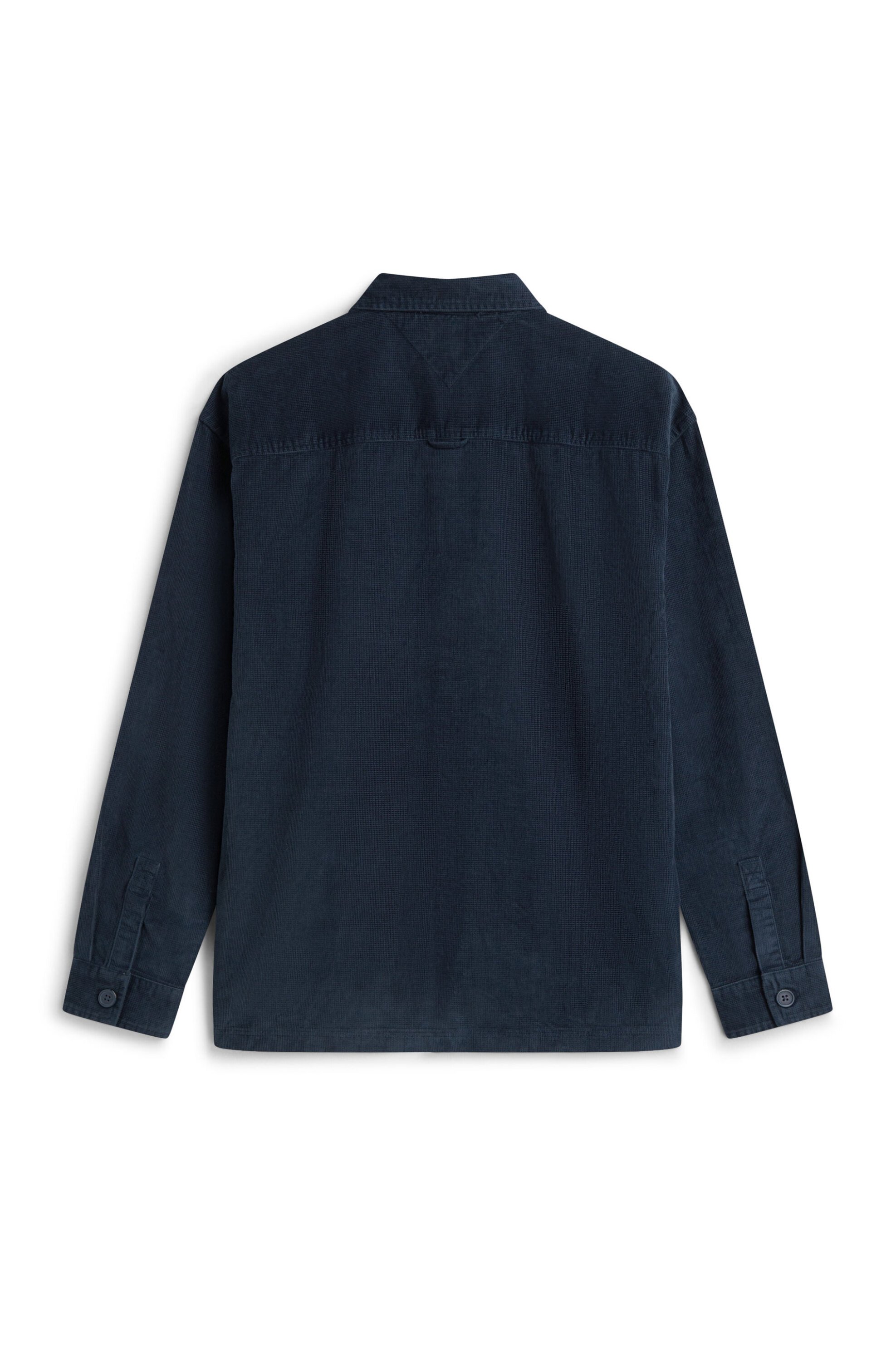 Tommy Jeans Ανδρικό Overshirt Structured με Τσέπη Και Λογότυπο Oversized Fit - Dm0Dm21698 Μπλε Σκούρο