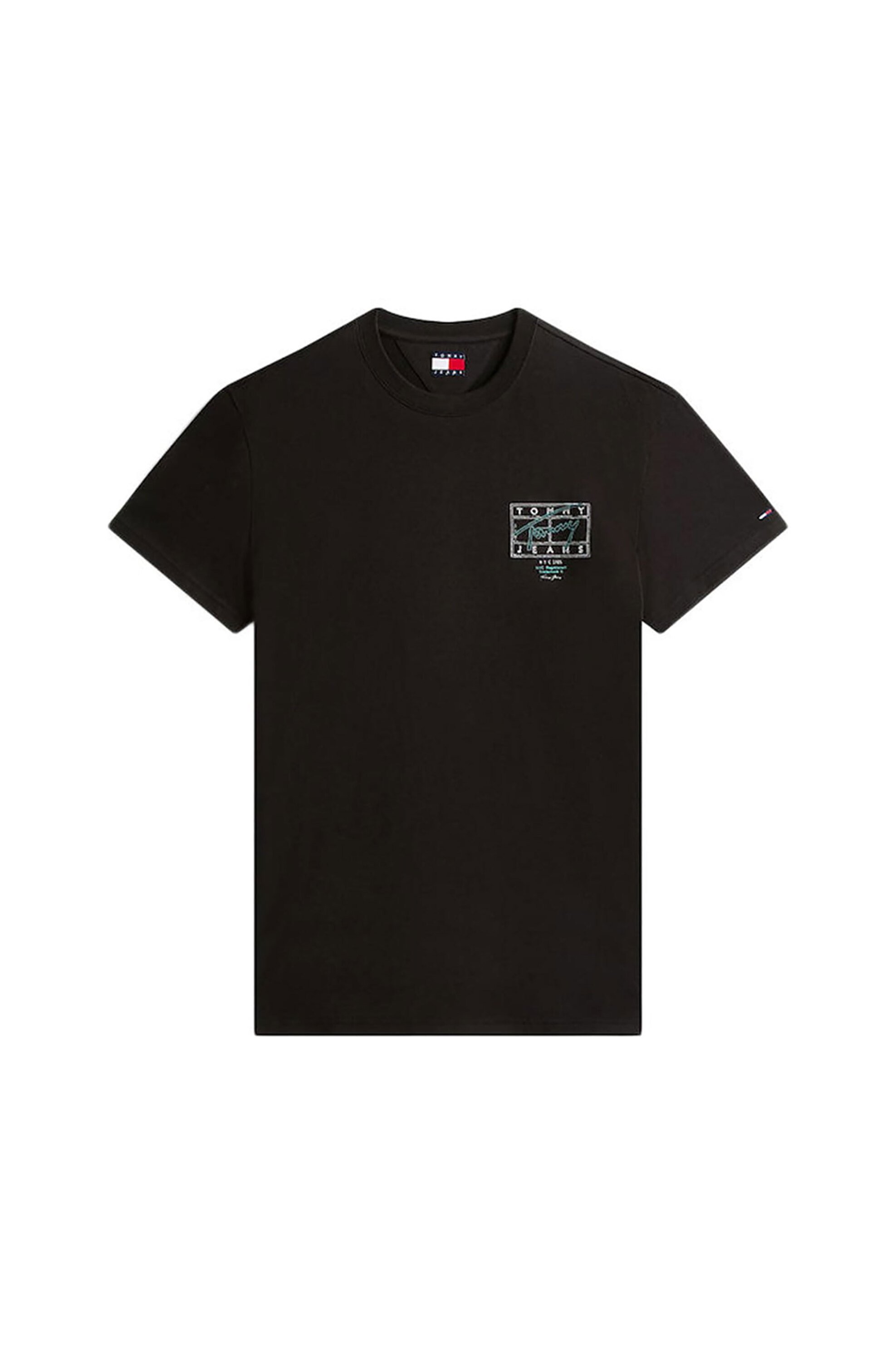Tommy Jeans ανδρικό T-shirt με graphic logo print Regular Fit - DM0DM22319 Μαύρο