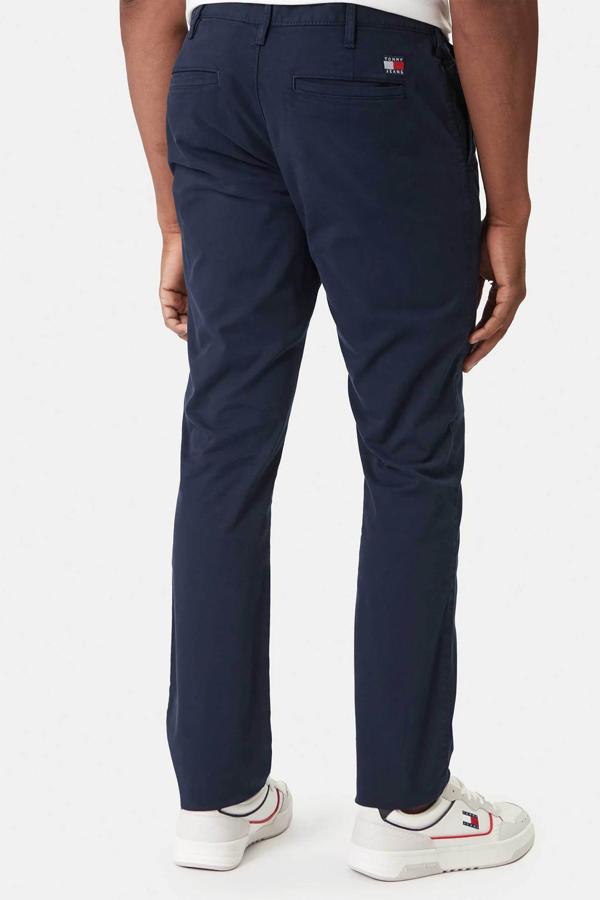 Tommy Jeans Ανδρικό Παντελόνι Chino Regular Fit - Dm0Dm22404 Μπλε Σκούρο