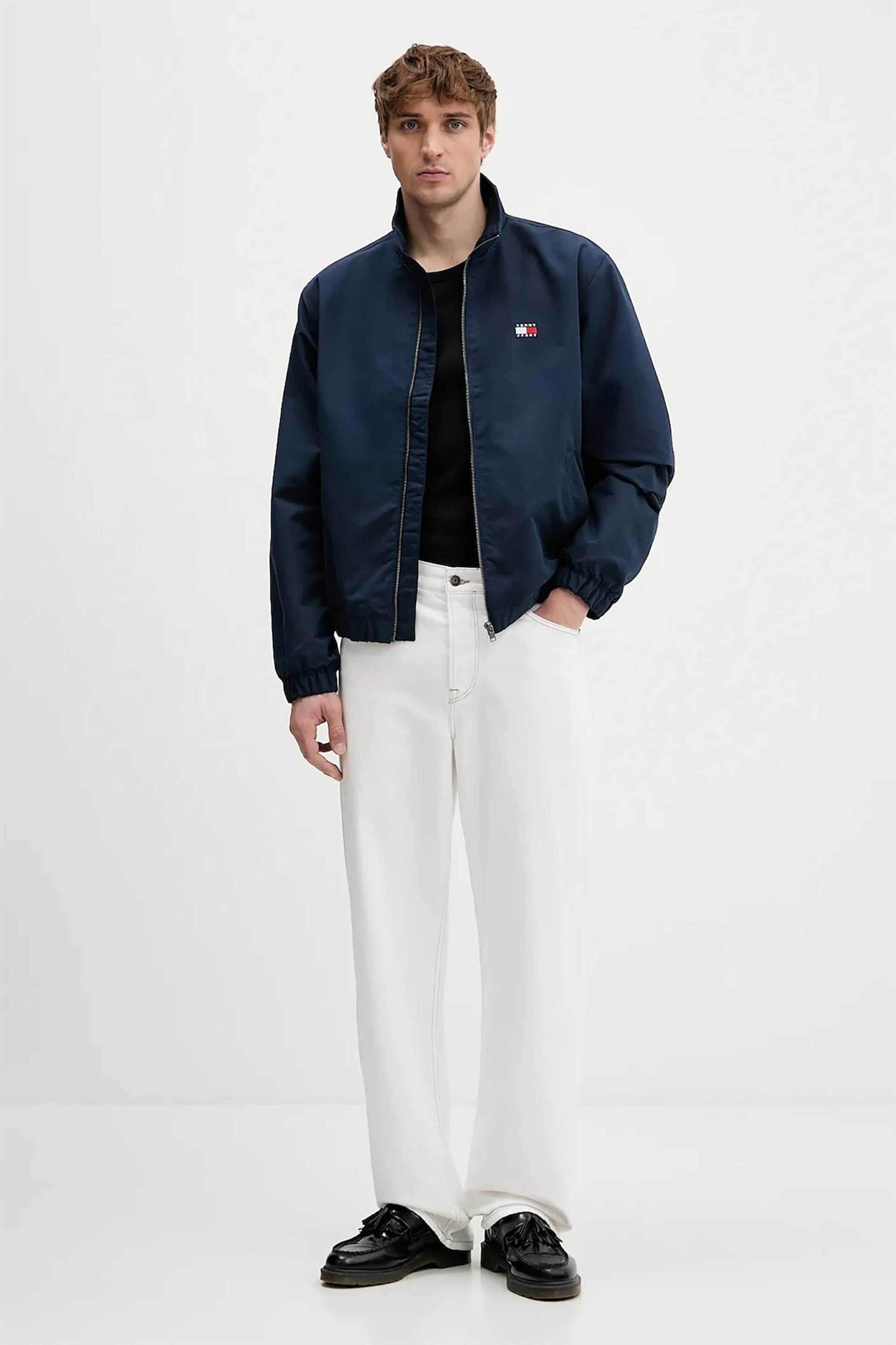 Tommy Jeans ανδρικό μπουφάν με λογότυπο Regular Fit - DM0DM22720 Μπλε Σκούρο φωτογραφία