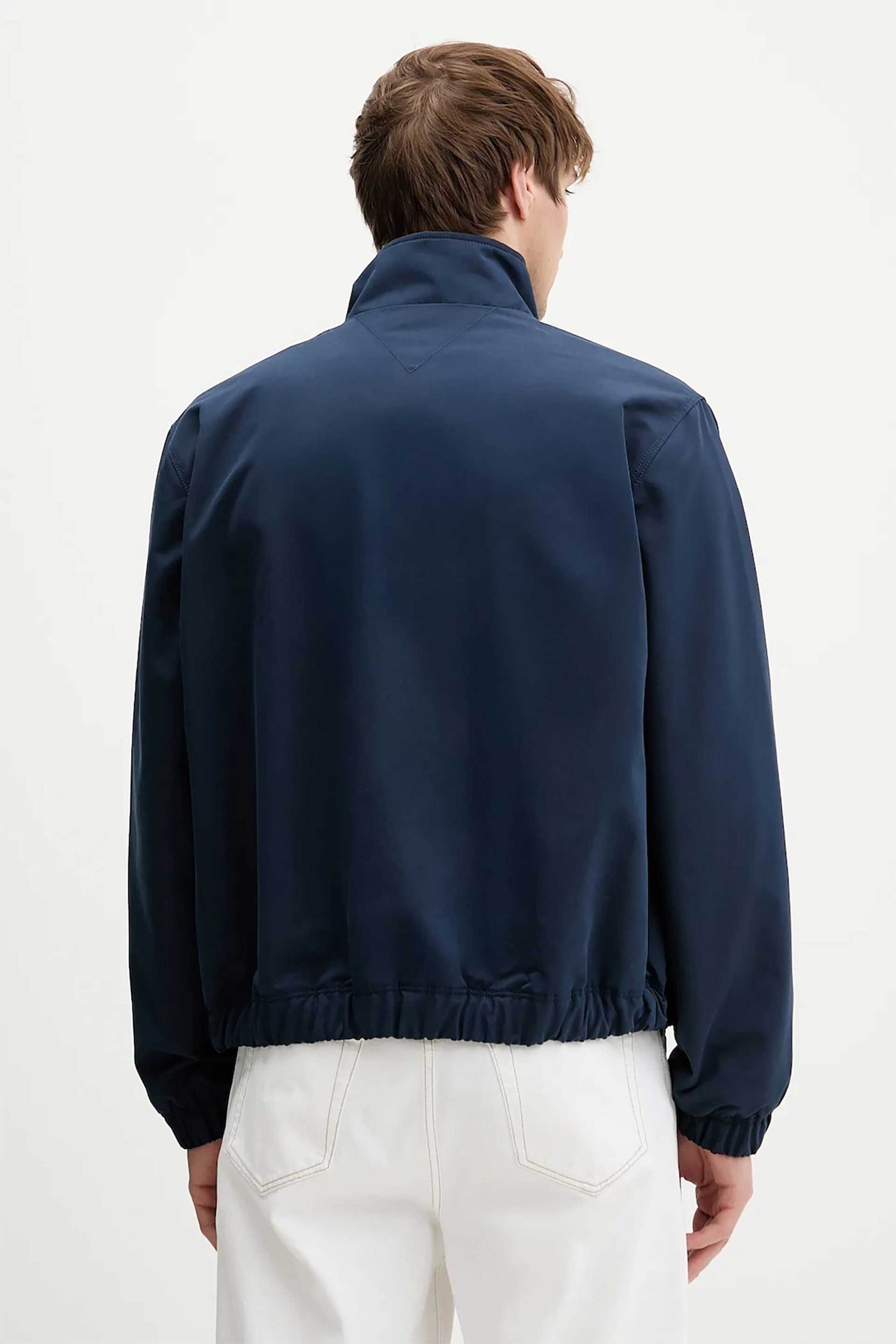 Tommy Jeans Ανδρικό Μπουφάν με Λογότυπο Regular Fit - Dm0Dm22720 Μπλε Σκούρο
