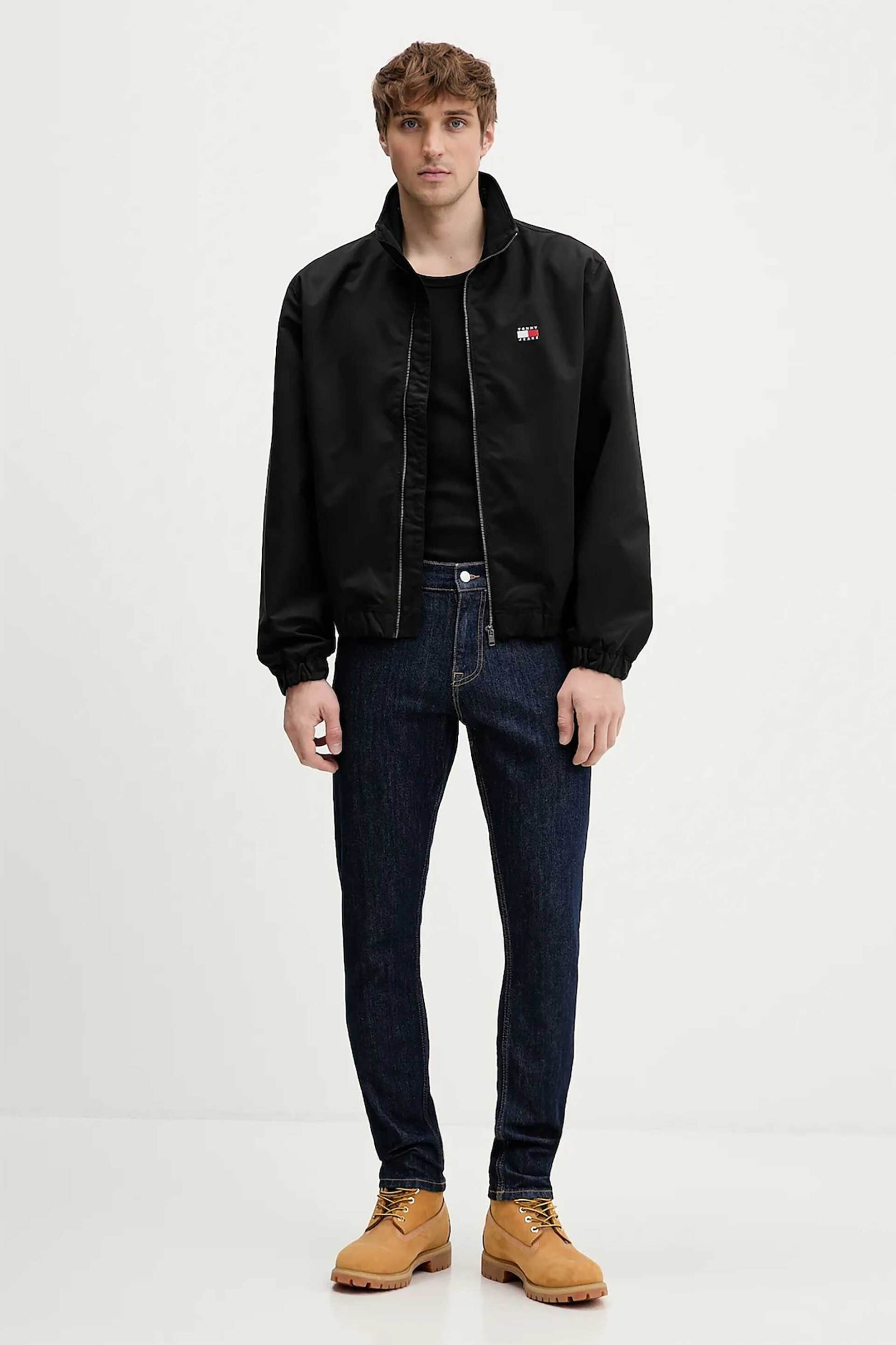 Tommy Jeans ανδρικό μπουφάν με λογότυπο Regular Fit - DM0DM22720 Μαύρο φωτογραφία