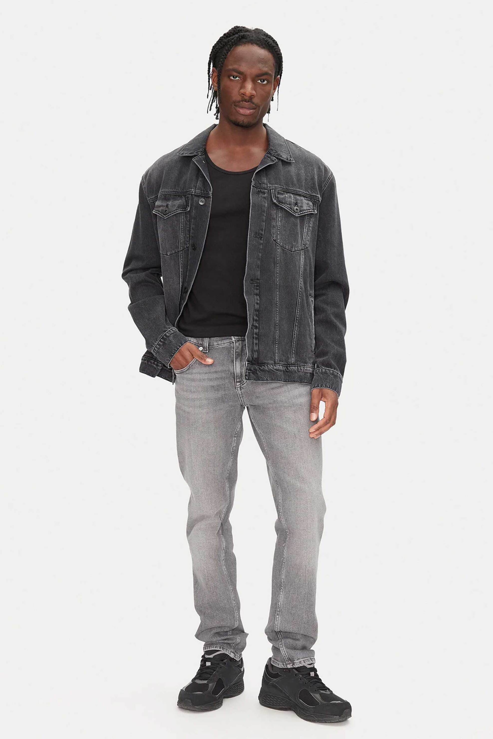 Tommy Jeans ανδρικό τζιν παντελόνι πεντάτσεπο Slim Fit - DM0DM21379 Ανθρακί